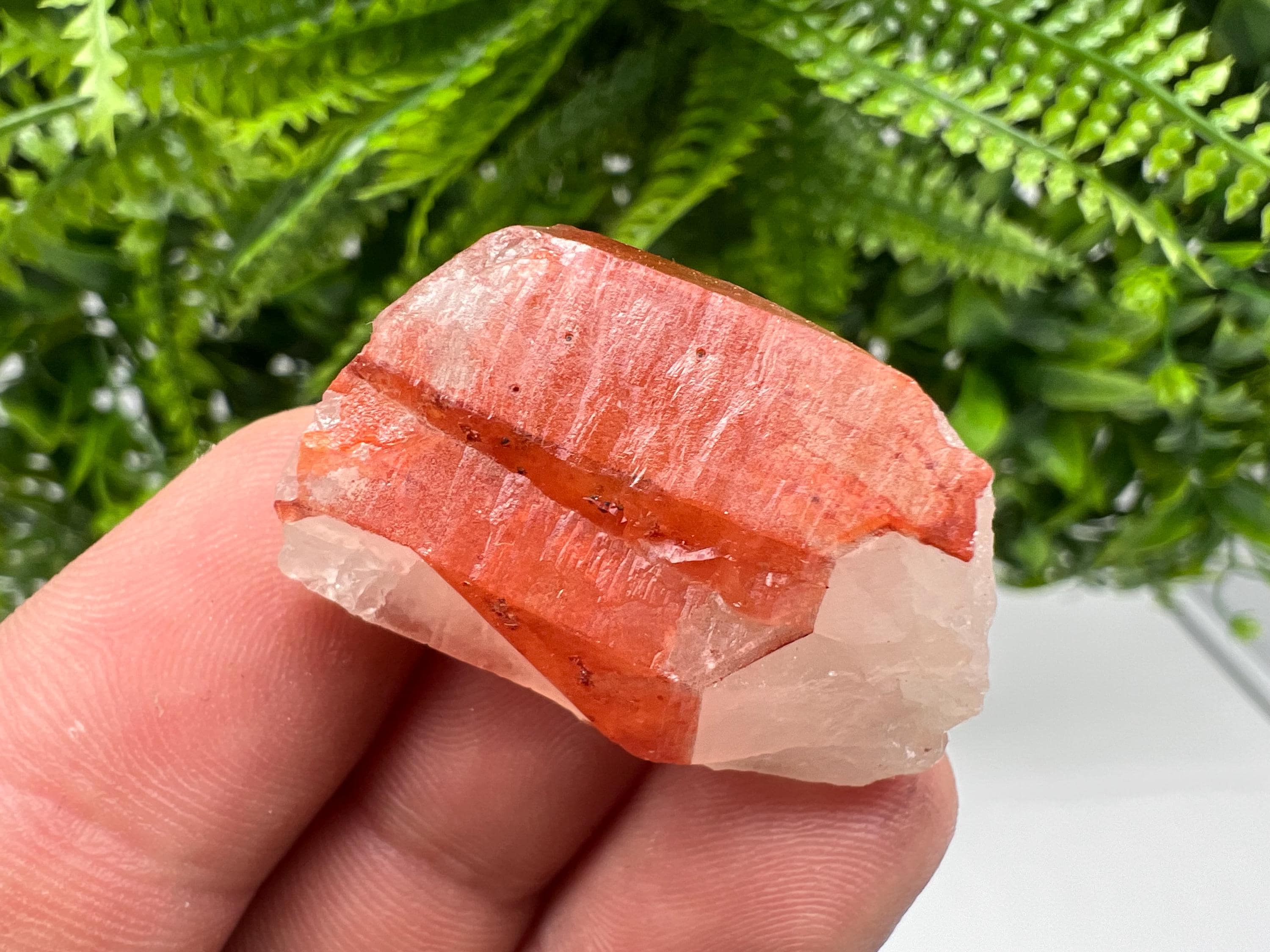Red Hematite Phantom Quartz, Moroccan Mineral Specimen