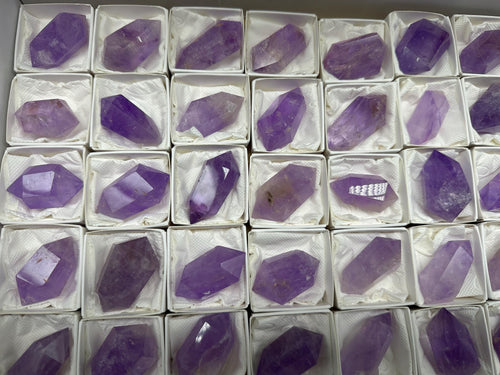 Brazilian Amethyst Point, Cathedral Crystal, Deep Purple, Double Sprouted