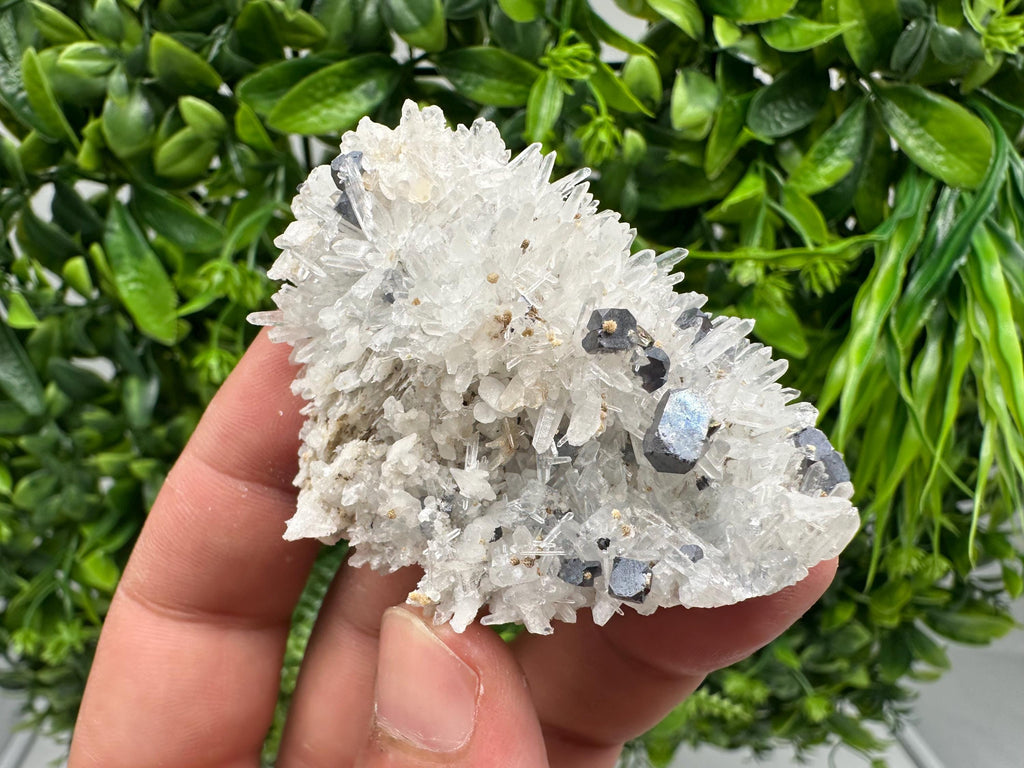 Wonderful Calcite,Sphalerite,Galena on Needle Quartz from Borieva mine,Madan,Bulgaria,natural,collectible mineral specimen,home decor stone