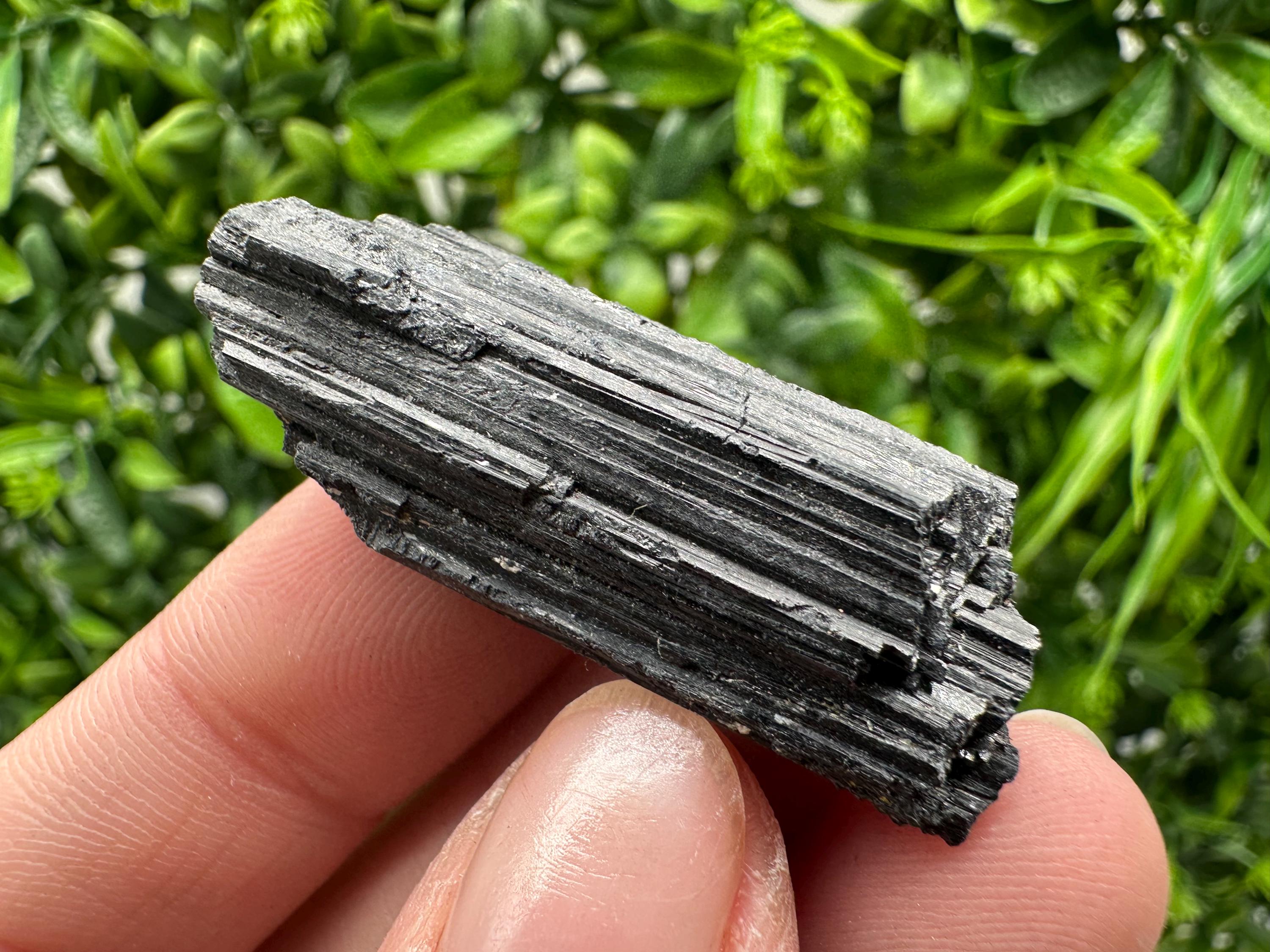 Natural Black Tourmaline Crystal – Raw Protective Stone, Healing Crystal, Grounding Mineral Gift