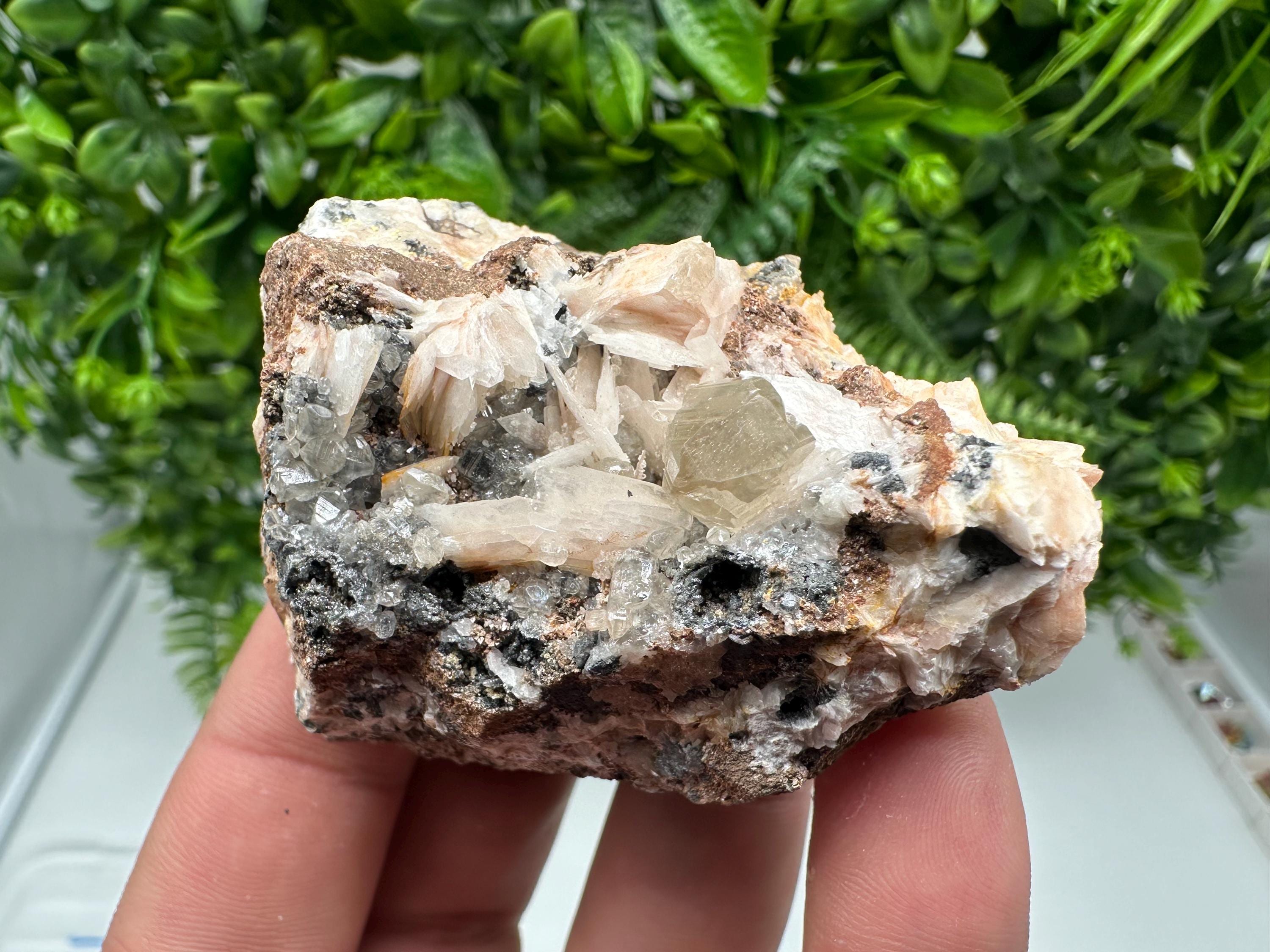 Wonderful Baryte with Cerussite on Galena from Morocco,Crystal, Mineral,Specimen,Cluster,Crystals,Barite Crystal,Cerussite Crystal,Specimen