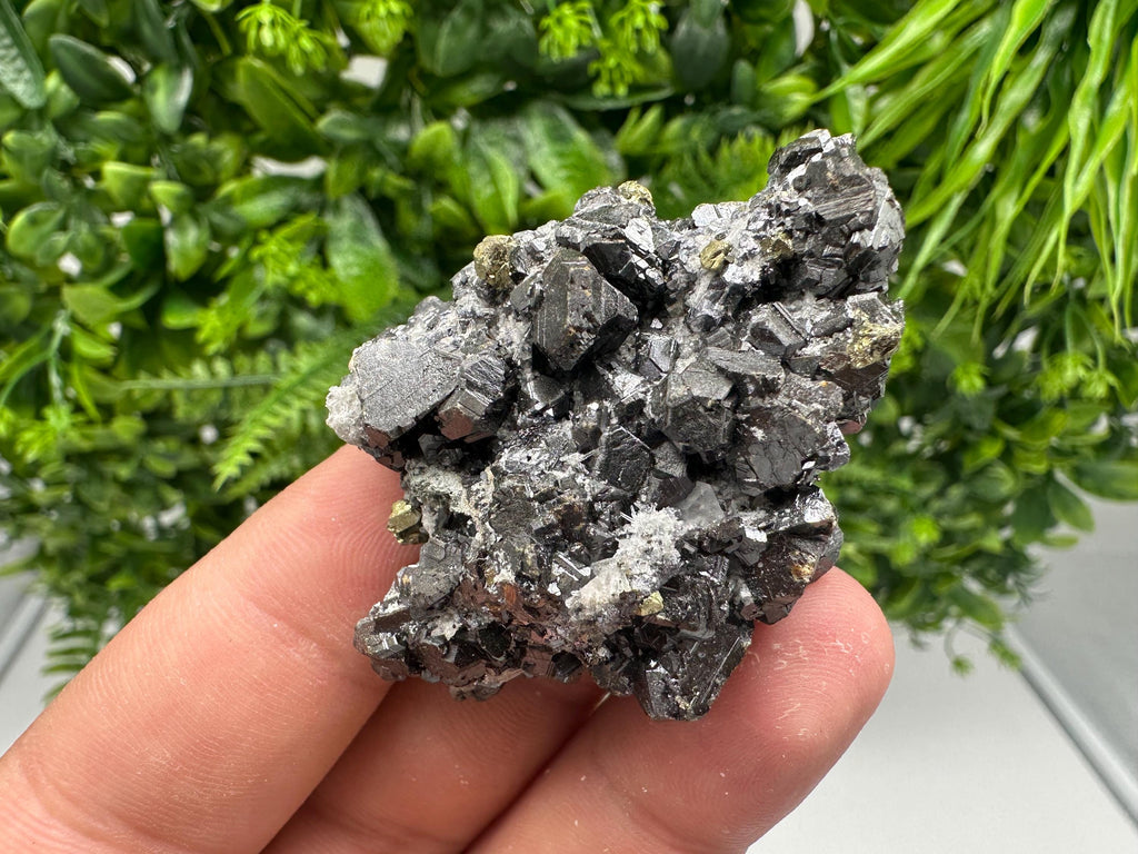 Pyrite Sphalerite Specimen, Golden Mineral Stone, Bulgaria Decor