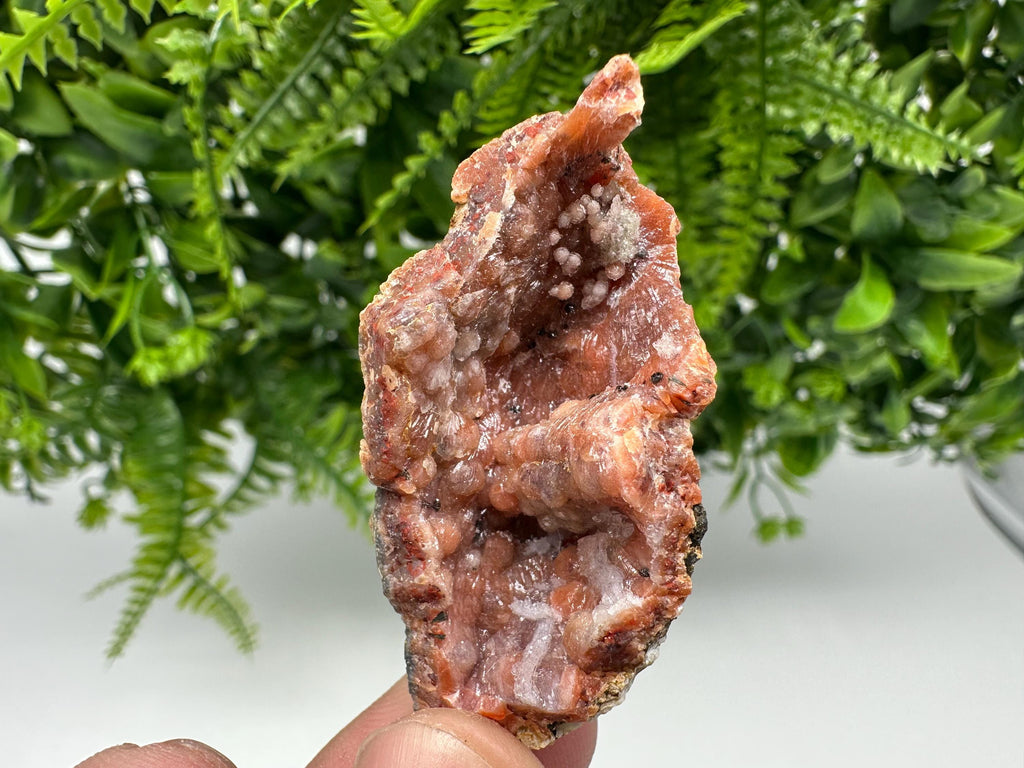 Moroccan Red Chalcedony Crystal Specimen: Rare Mineral Souvenir