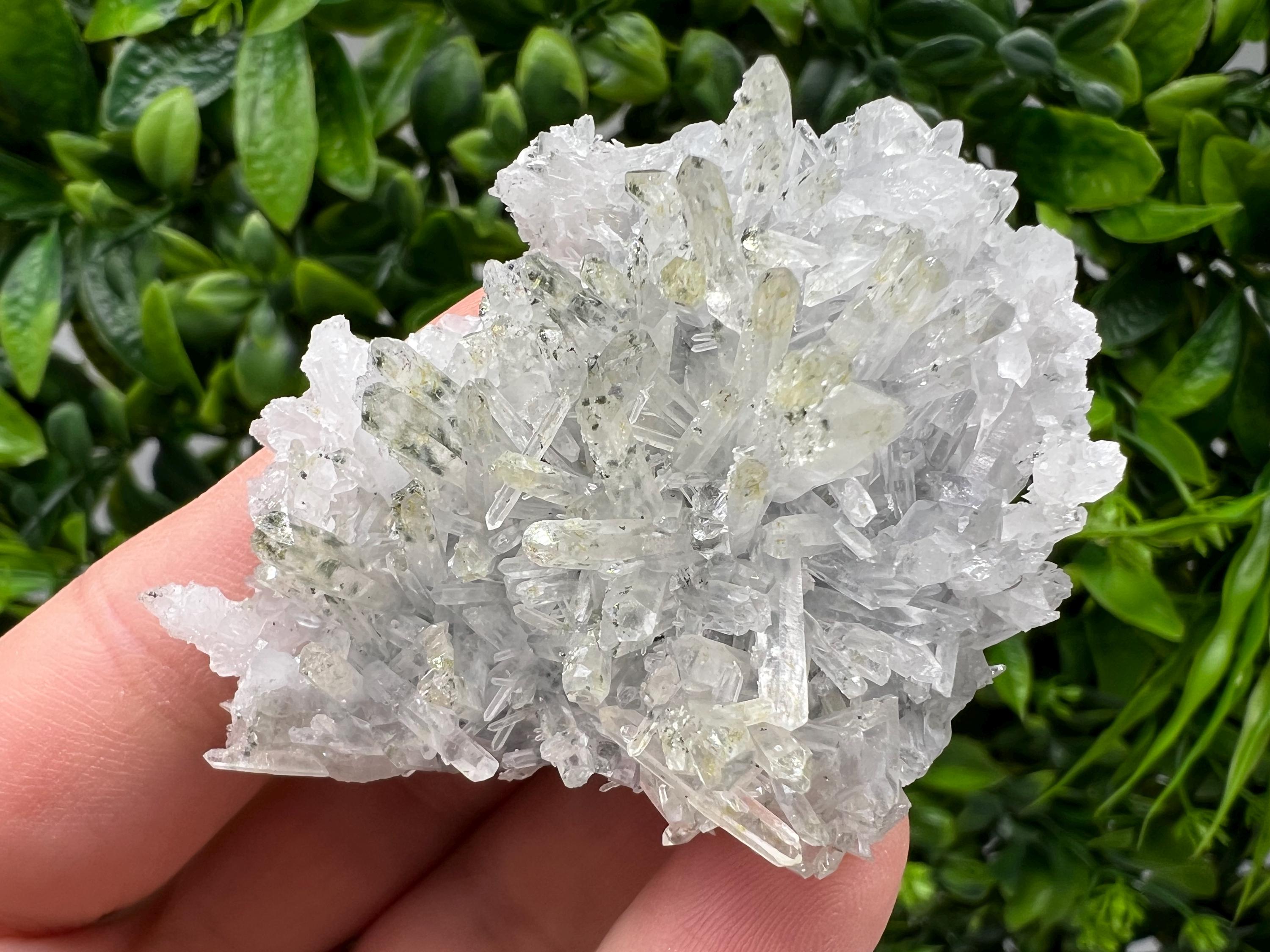 Lovely specimen Green Quartz inclusions Chlorite and Sphalerite/ Natural minerals/ Souvenir crystal gift minerals famous 9th September/Madan