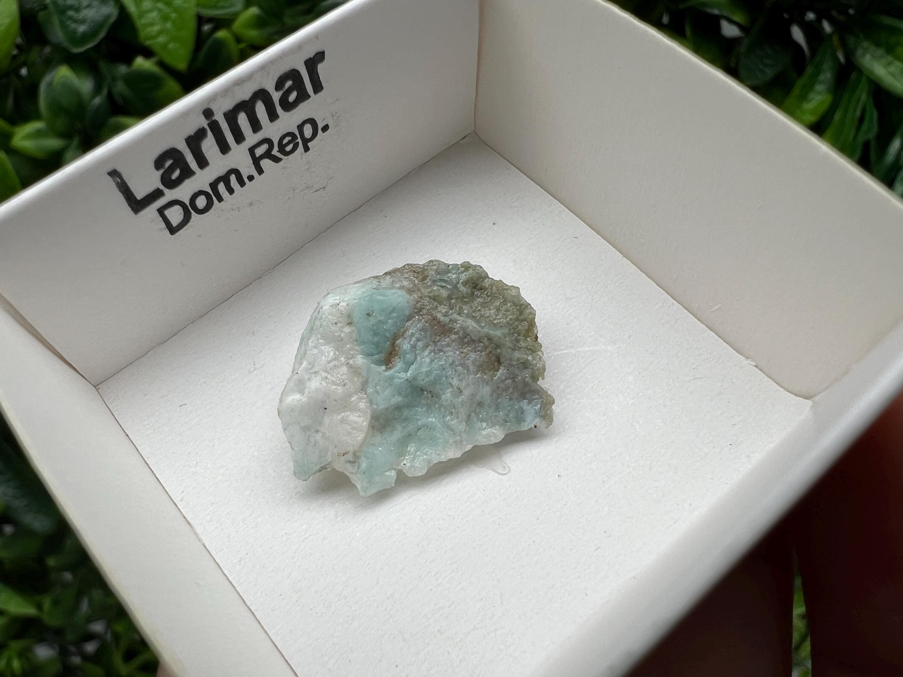Rare Raw Larimar Specimen: Dom. Rep. Mineral Collection (25/20mm)