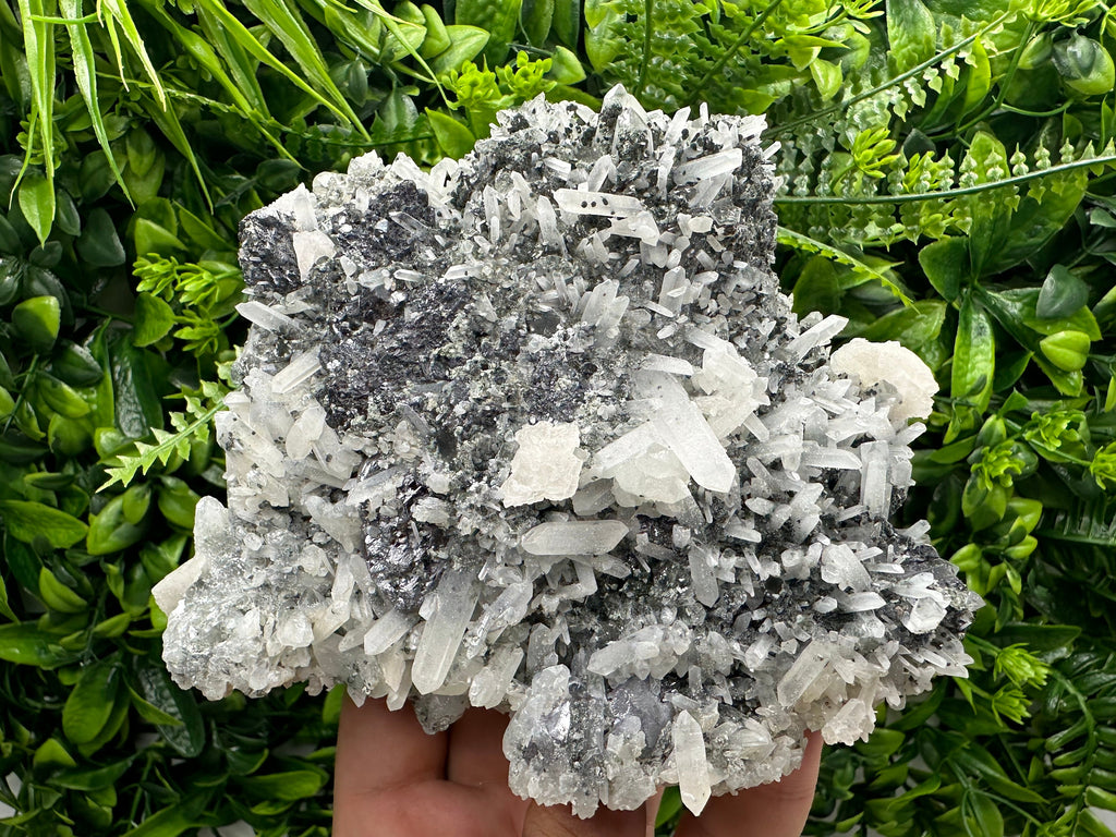 Sphalerite Calcite on Quartz, Borieva Mine Mineral Specimen
