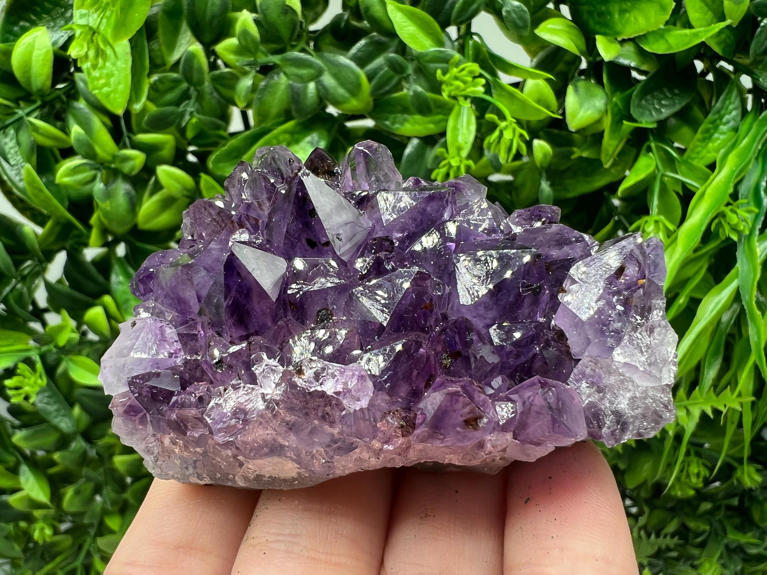 Uruguay Amethyst Crystal: Purple Quartz Home Decor, Energy Stone