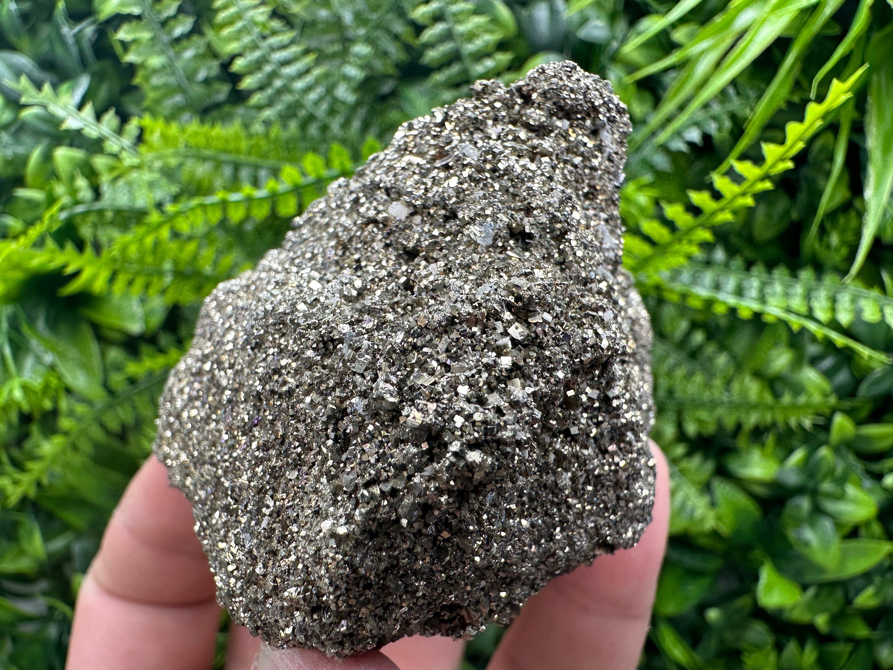 Rare Shiny Pyrite Crystal: Natural Fool's Gold Mineral Souvenir