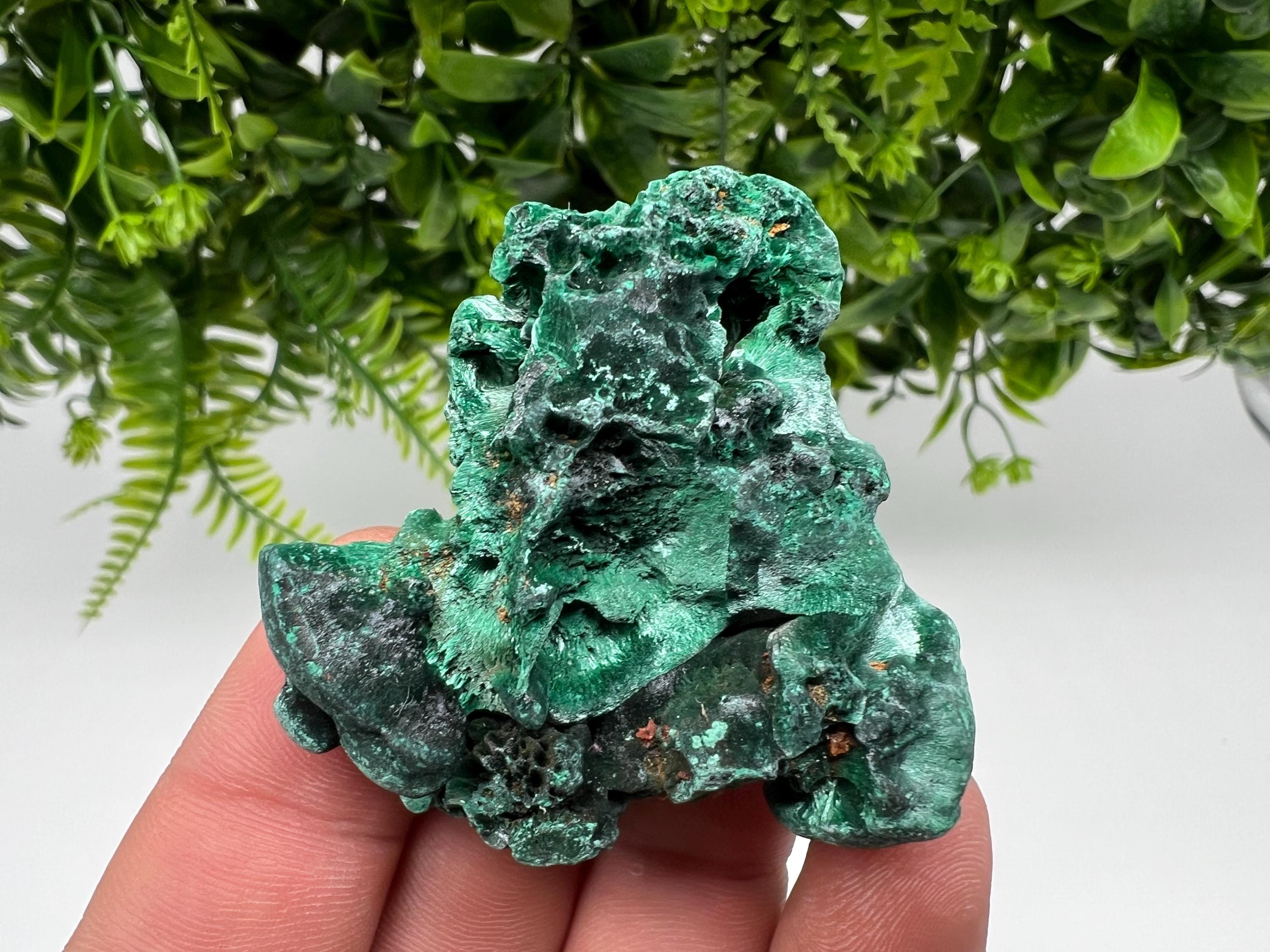 Green Polished Malachite Crystal, Congo Mineral Specimen