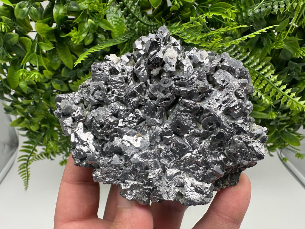 Skeletal Galena Specimen: Mirror-Like Mineral Decor from Bulgaria
