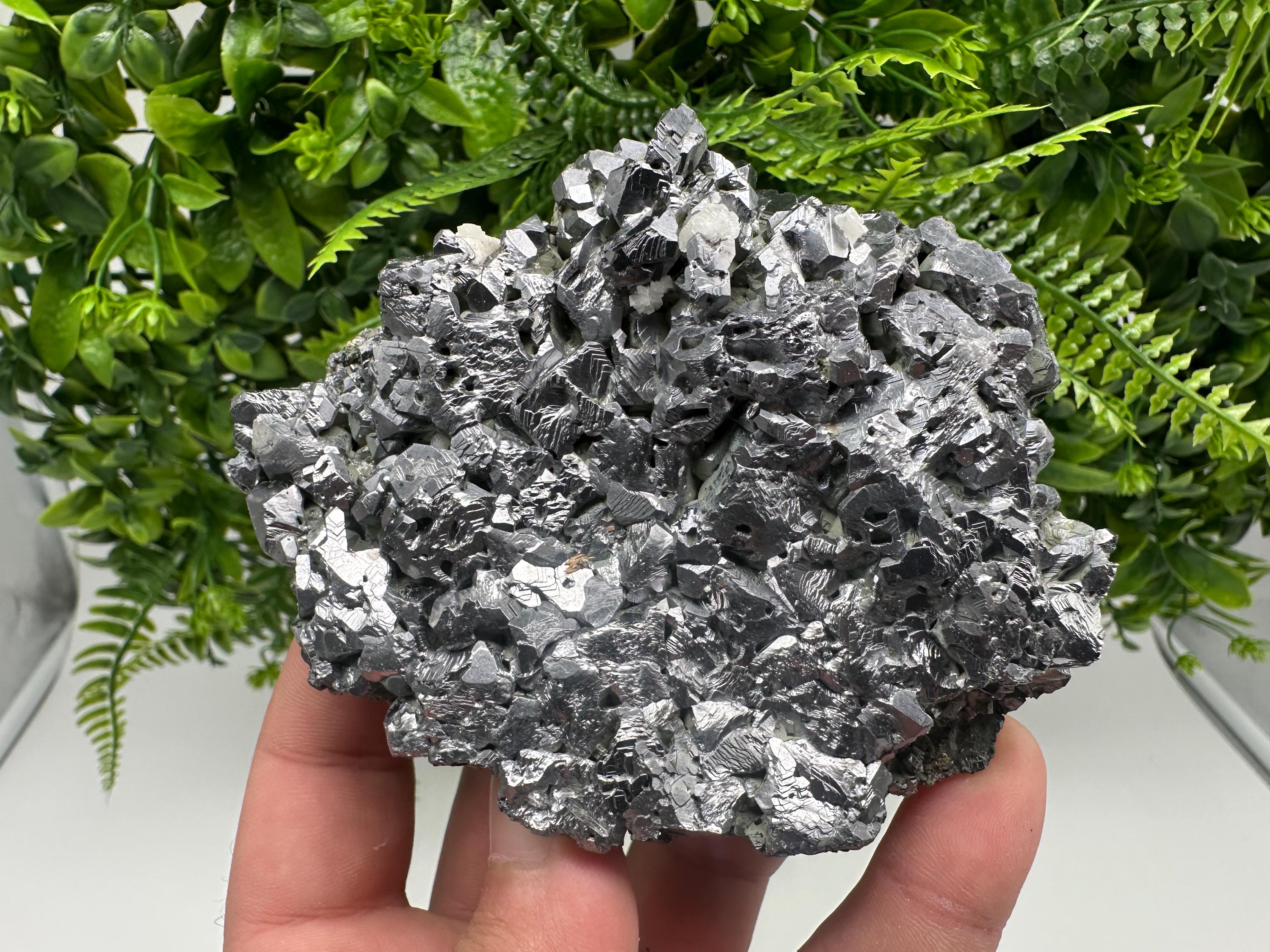 Skeletal Galena Specimen: Mirror-Like Mineral Decor from Bulgaria