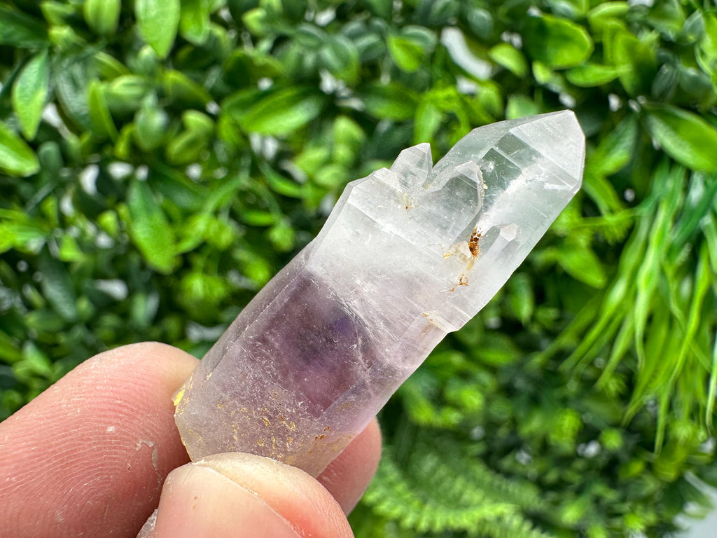 Amethyst Phantom Crystal with Cerussite - Madjarovo Mine, Bulgaria