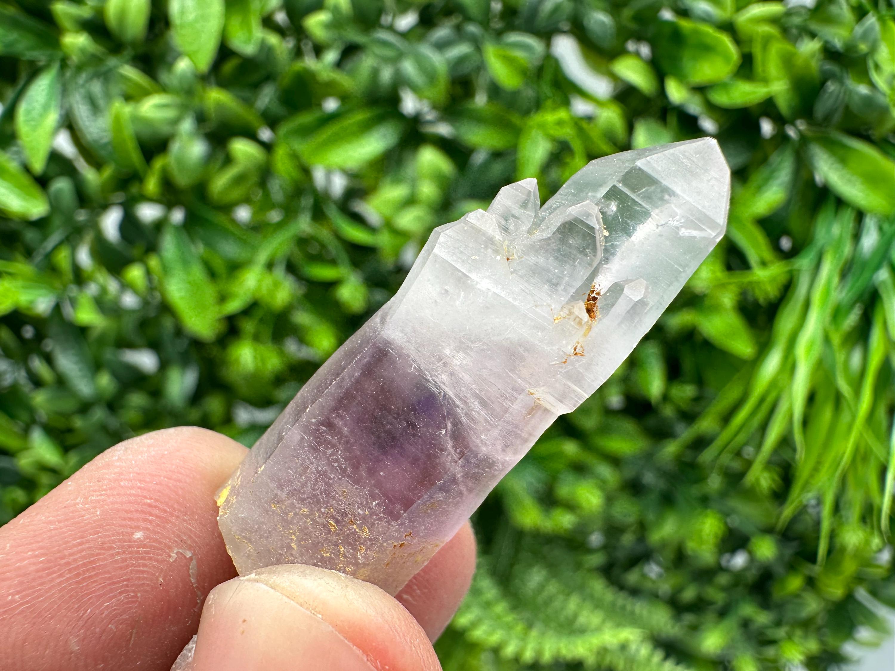 Amethyst Phantom Crystal with Cerussite - Madjarovo Mine, Bulgaria