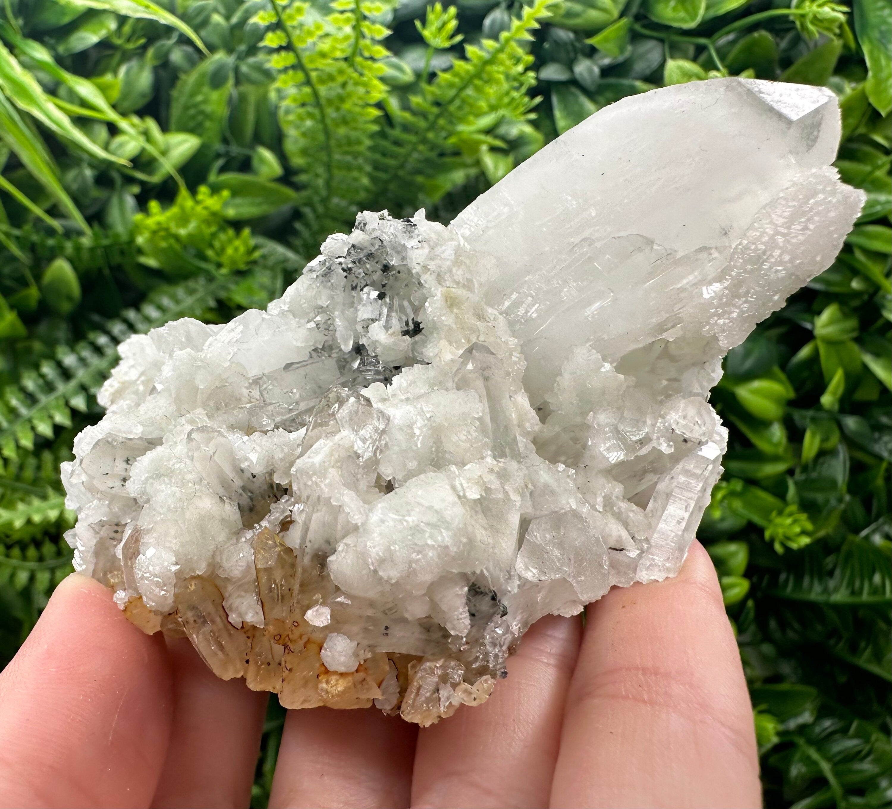 Quartz with Calcite Cluster, Borieva Mine Bulgaria, Home Decor Stone