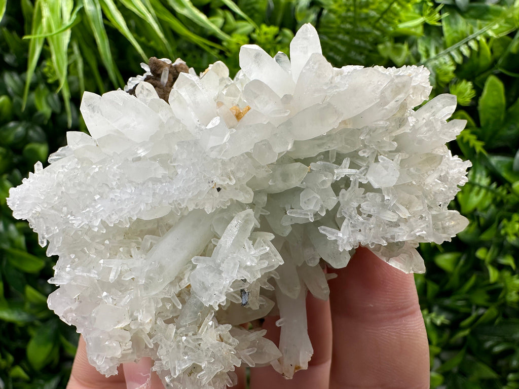 Quartz with Chlorite, Rhodochrosite and Siderite: Natural Crystal Home Decor