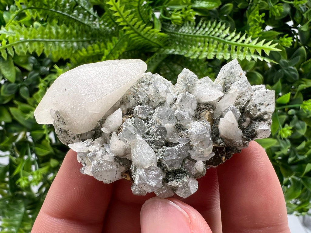 Quartz Calcite Rhodochrosite Cluster, Djurcovo Mine, Bulgaria