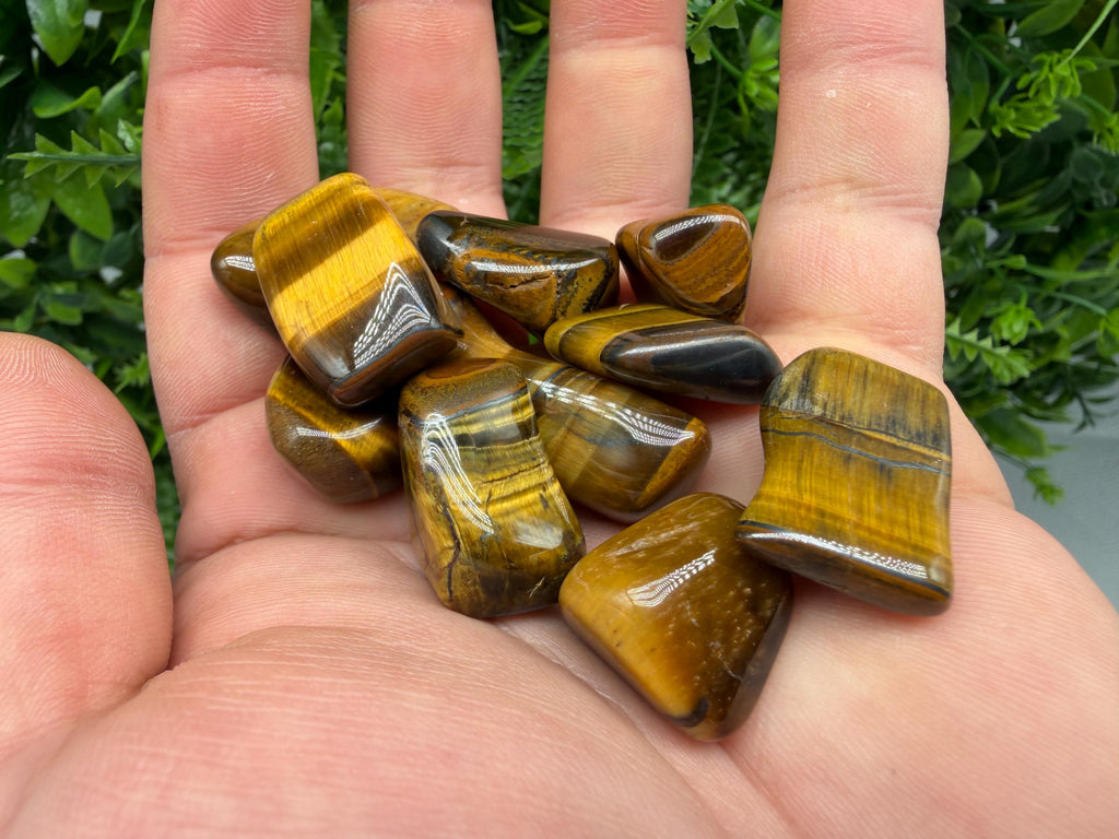 Tigers Eye Tumbled Stone: Zodiac Healing Crystal