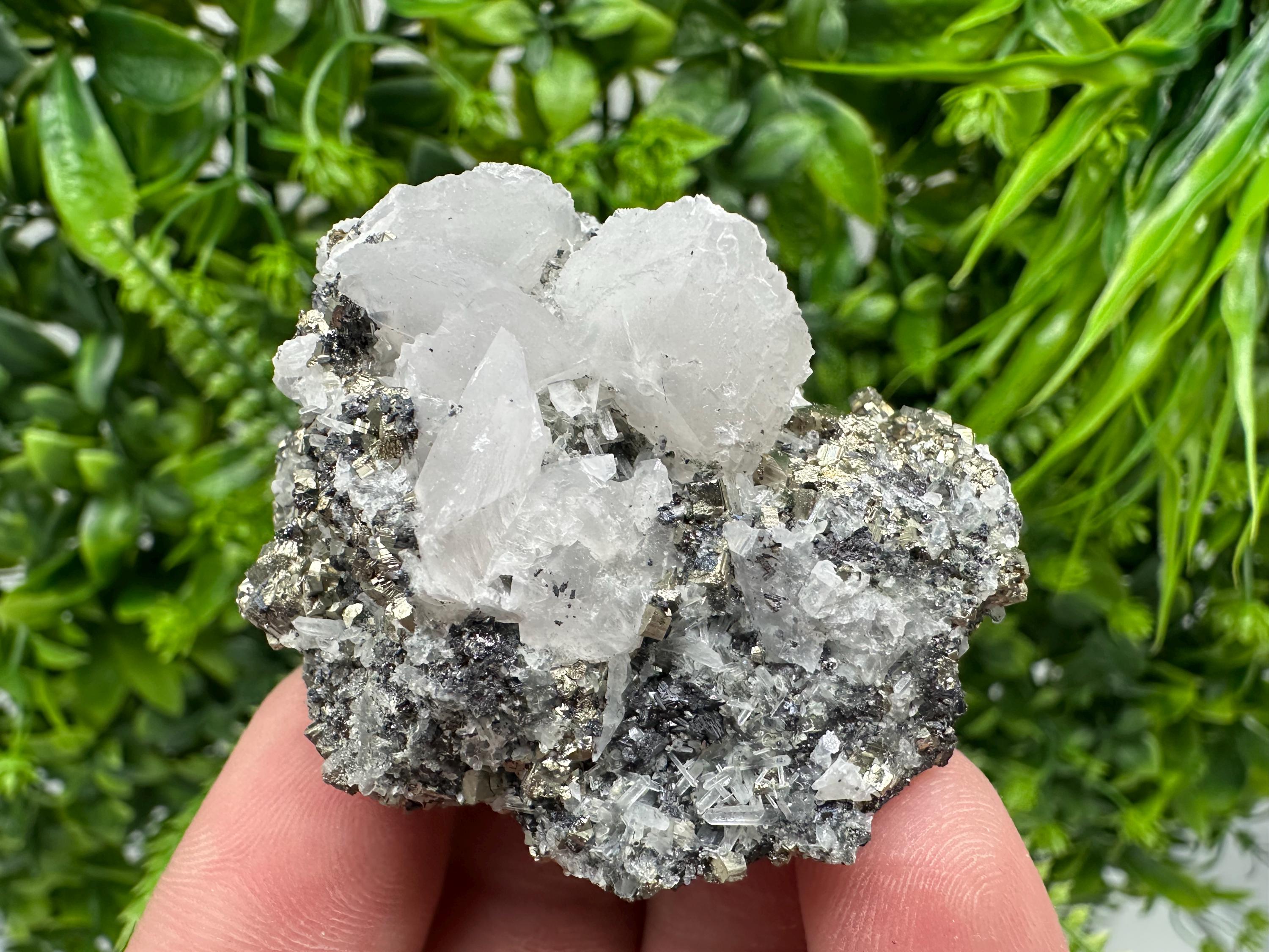 Pyrite on Green Quartz, Borieva Mine Mineral Specimen