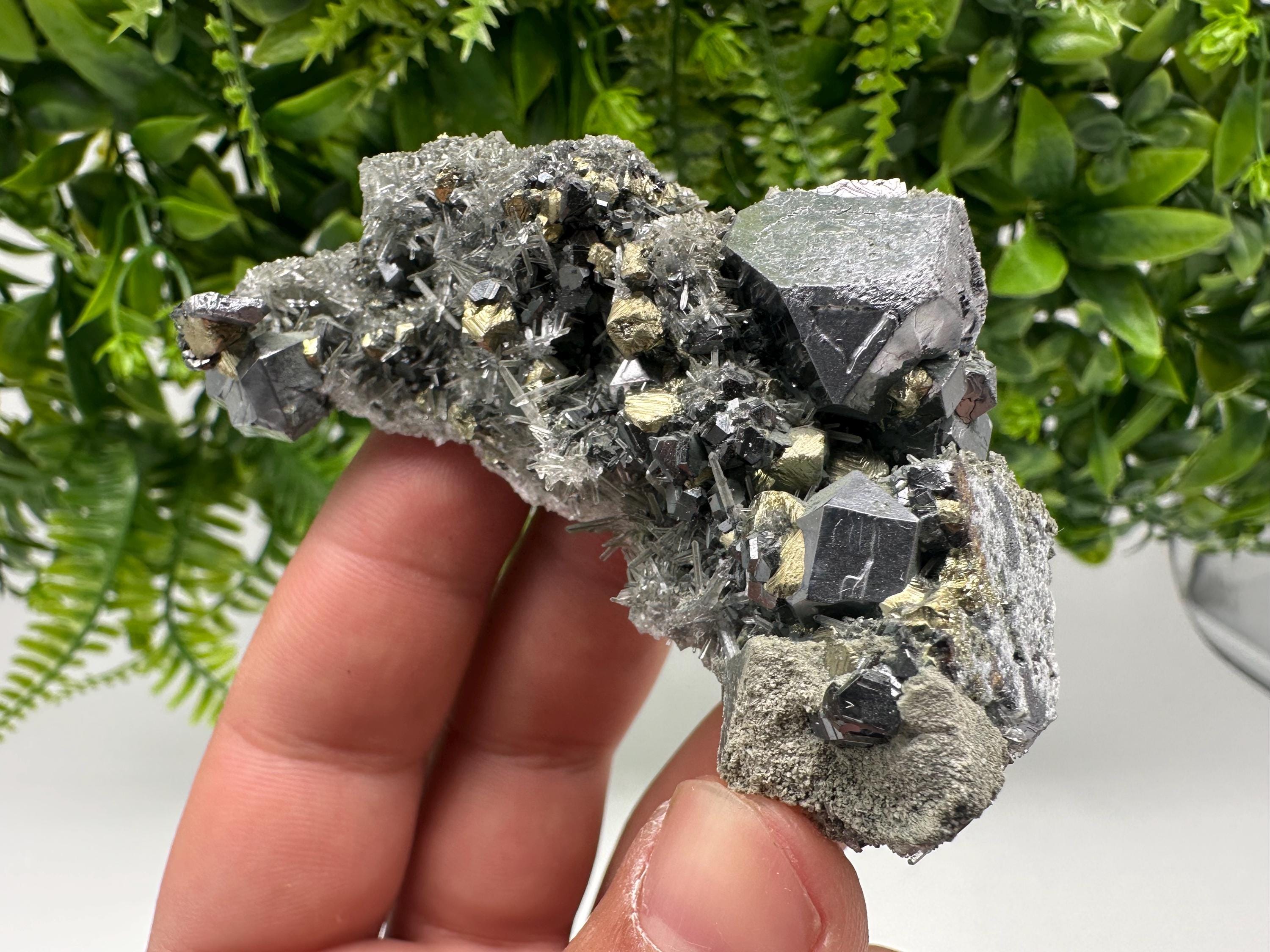 Wonderful shiny Galena,Chalcopyrite,Sphalerite from Vurba mine section Batantci natural minerals souvenir crystal gift home decor,collection