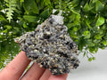 Pyrite on Green Quartz Mineral Specimen, Borieva Mine, Bulgaria