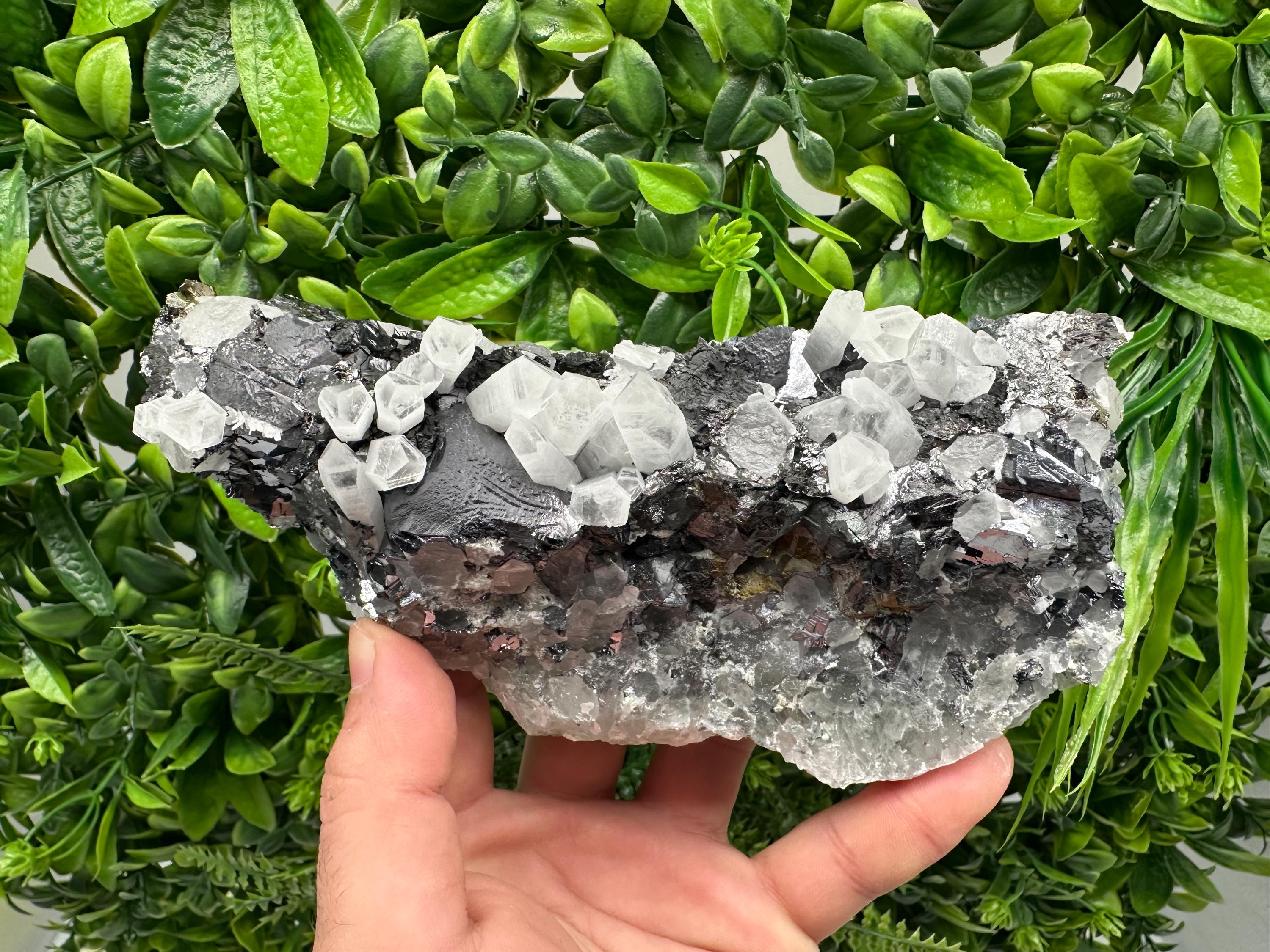 Galena,Sphalerite,Quartz Cluster, Borieva Mine, Bulgaria: Natural Mineral Decor