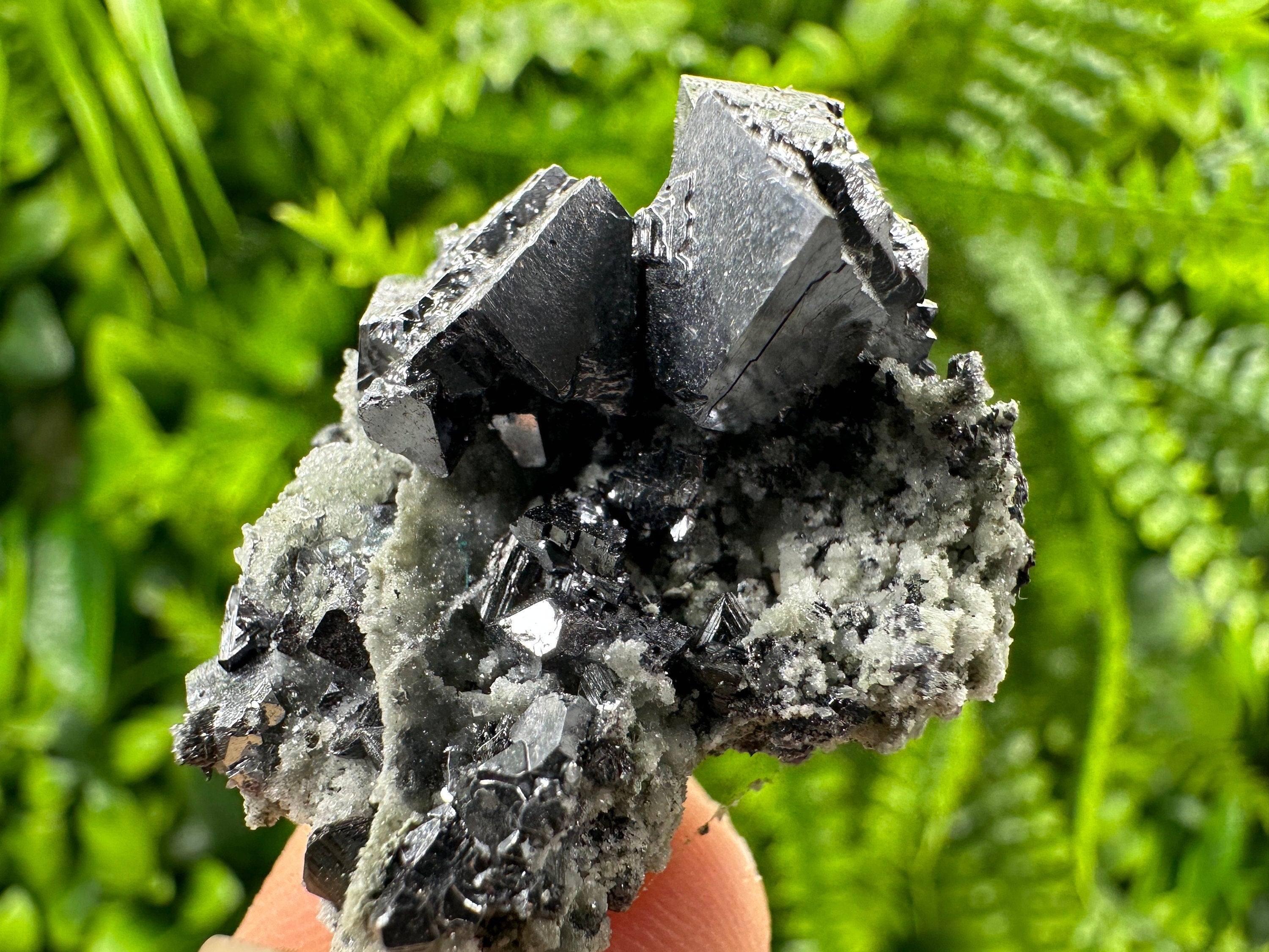 Galena on Quartz: Natural Mineral Specimen, Borieva Mine