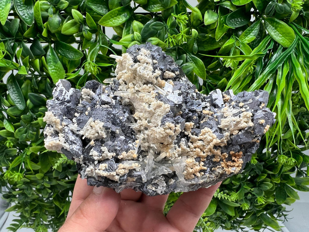 Amazing Galena spinel law on Quartz whit Siderite,from Krushev dol mine,Bulgaria,natural,collection mineral specimen,home decor crystal,souv
