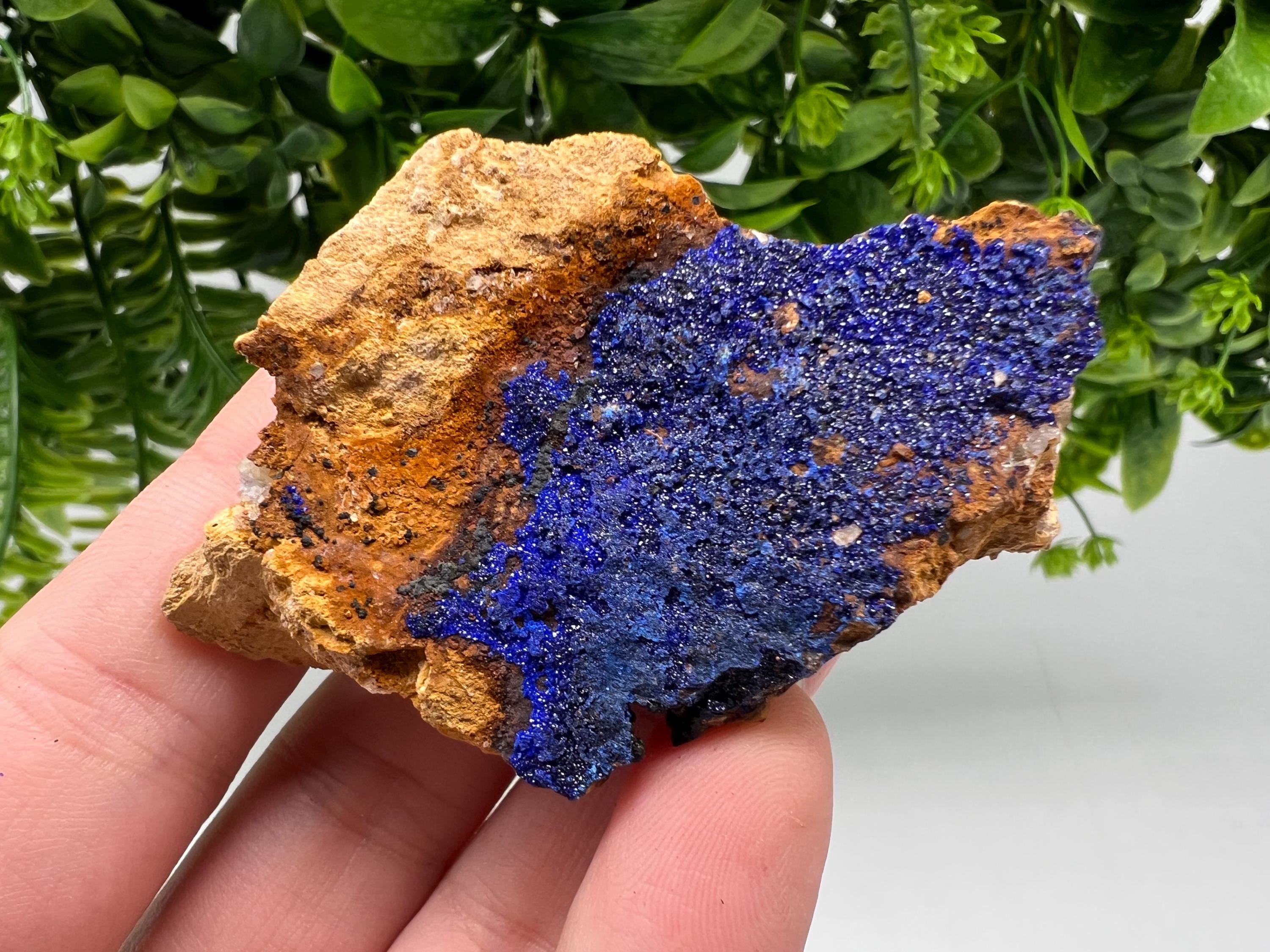 Azurite Malachite Mineral Specimen: Moroccan Blue-Green Crystal, Collector Stone