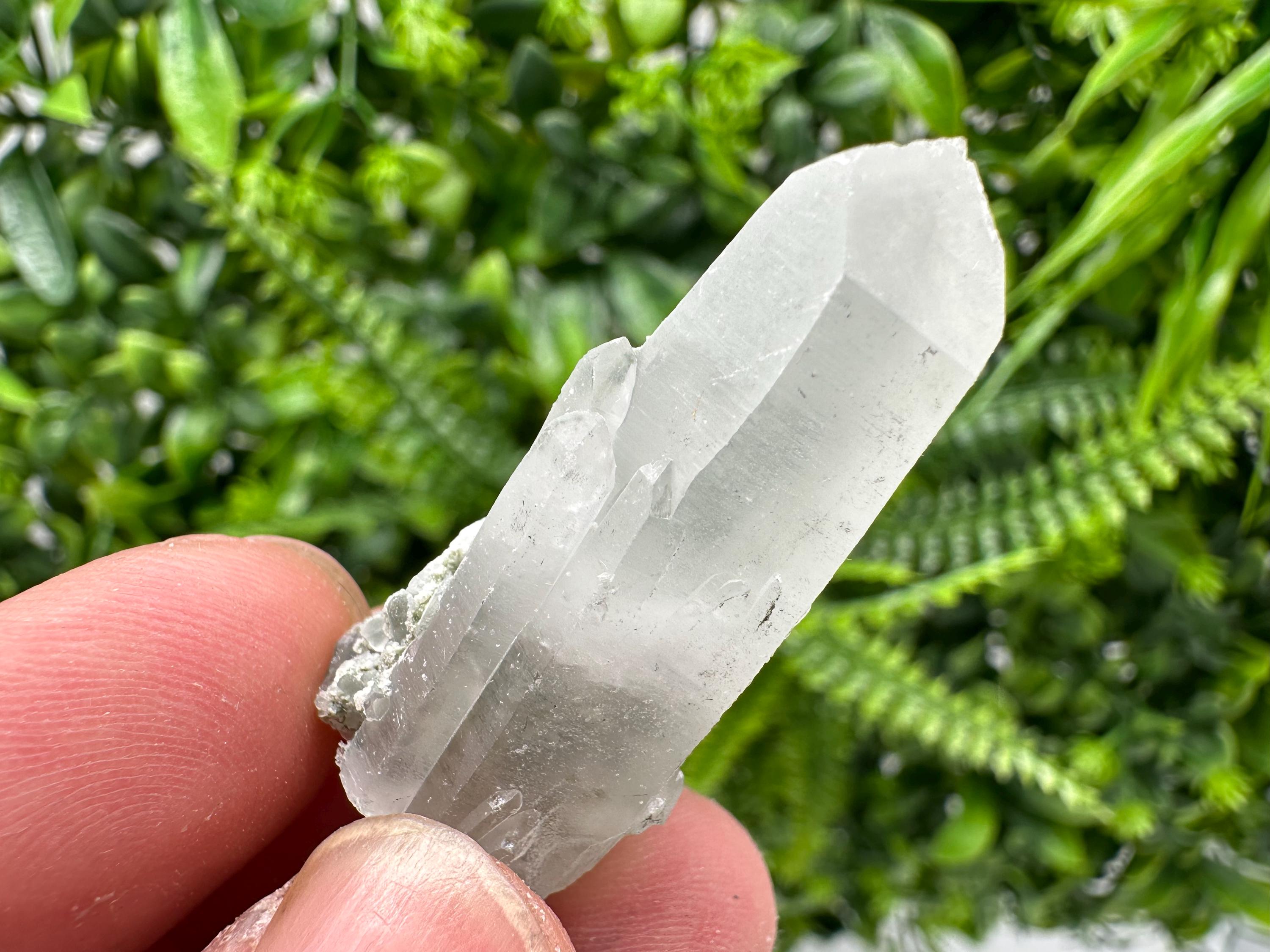 Chlorite Green Quartz Crystal with Sphalerite Inclusions