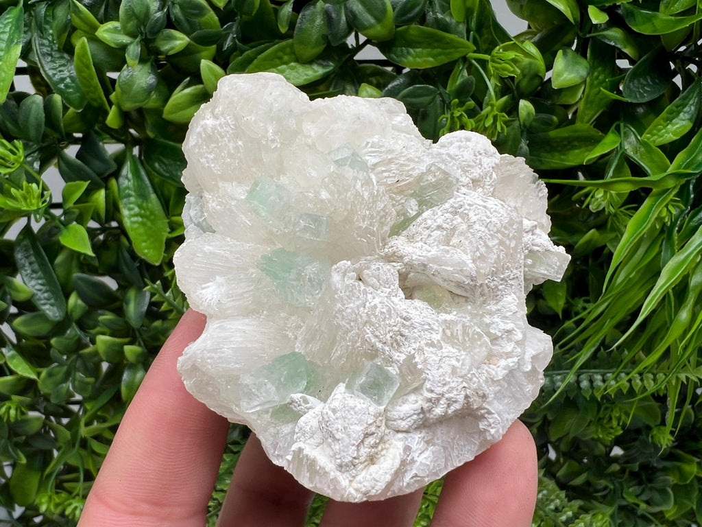 Transparent Apophyllite on Chalcedony Specimen, India Minerals