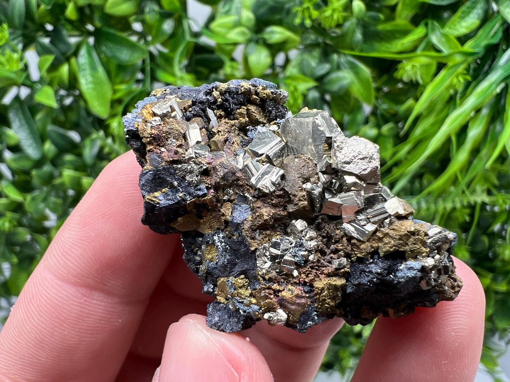 Golden Pyrite Cluster: Sphalerite Mineral Specimen, Bulgaria