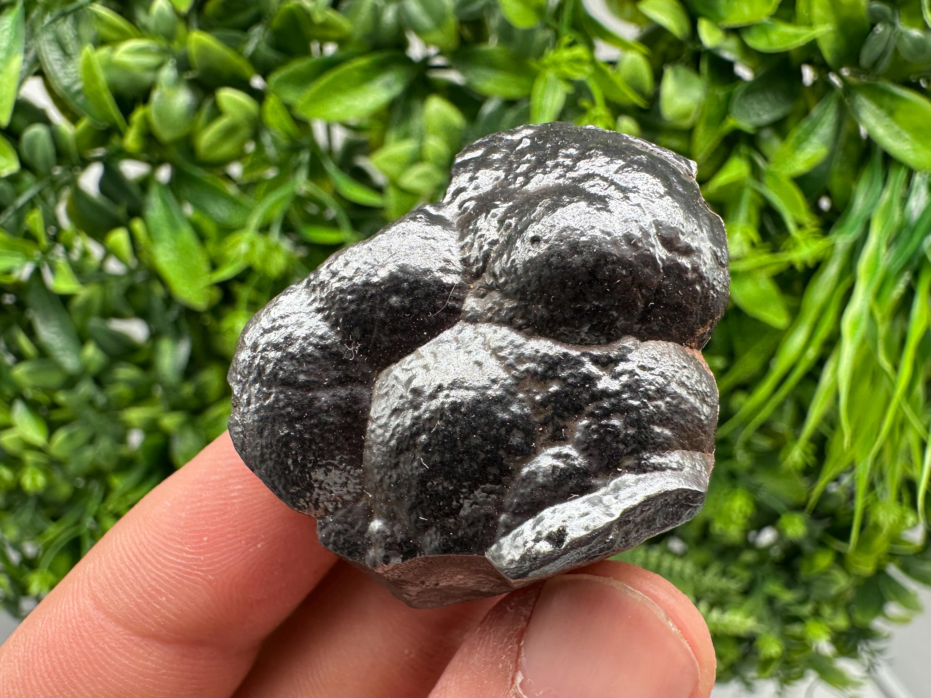 Botryoidal Black Hematite Specimen: Moroccan Crystal for Reiki Chakra
