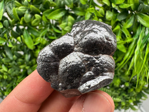 Botryoidal Black Hematite Specimen: Moroccan Crystal for Reiki Chakra