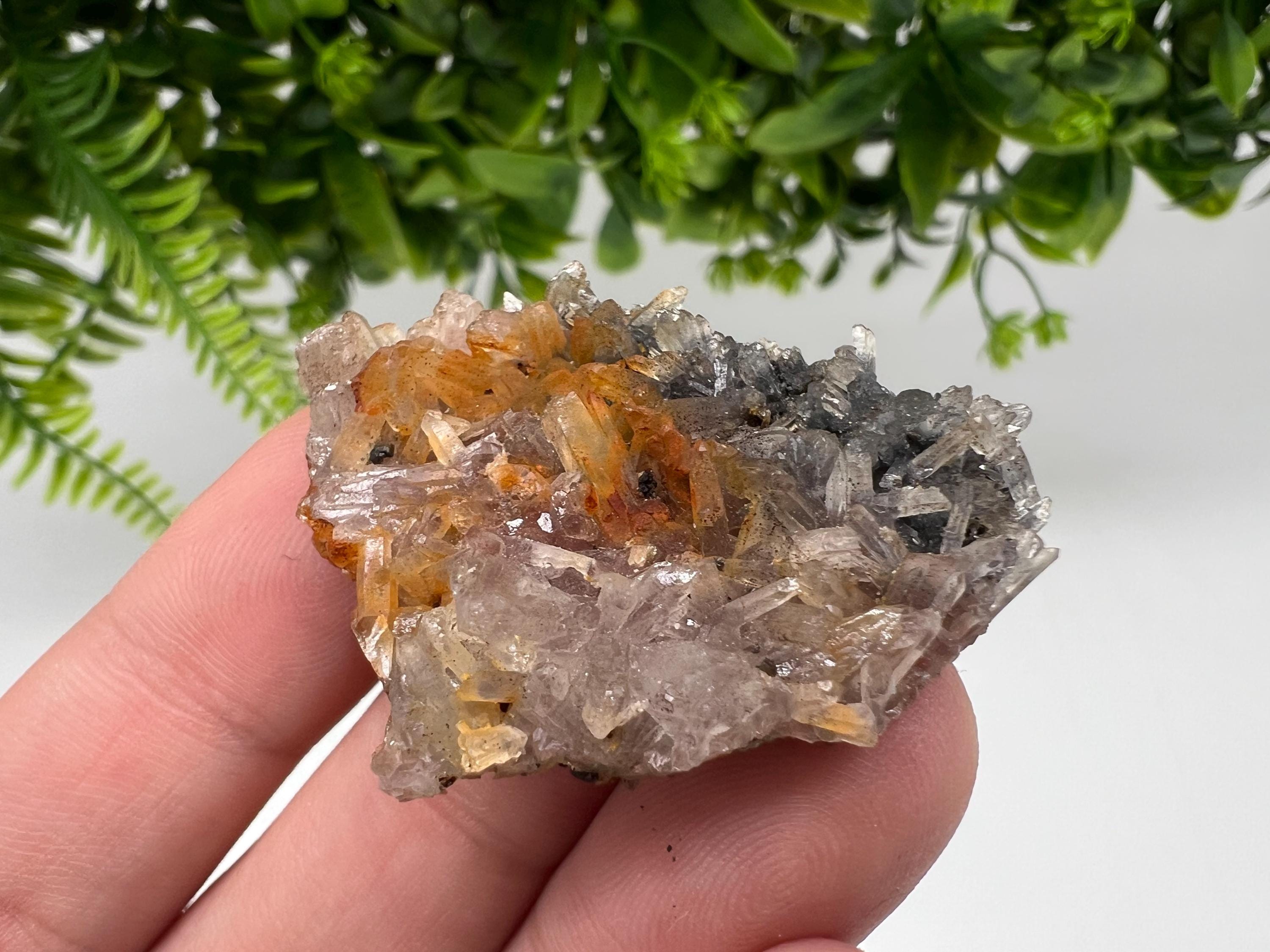 Bulgarian Quartz Mineral Specimen: Iron Oxide Limonite Inclusion