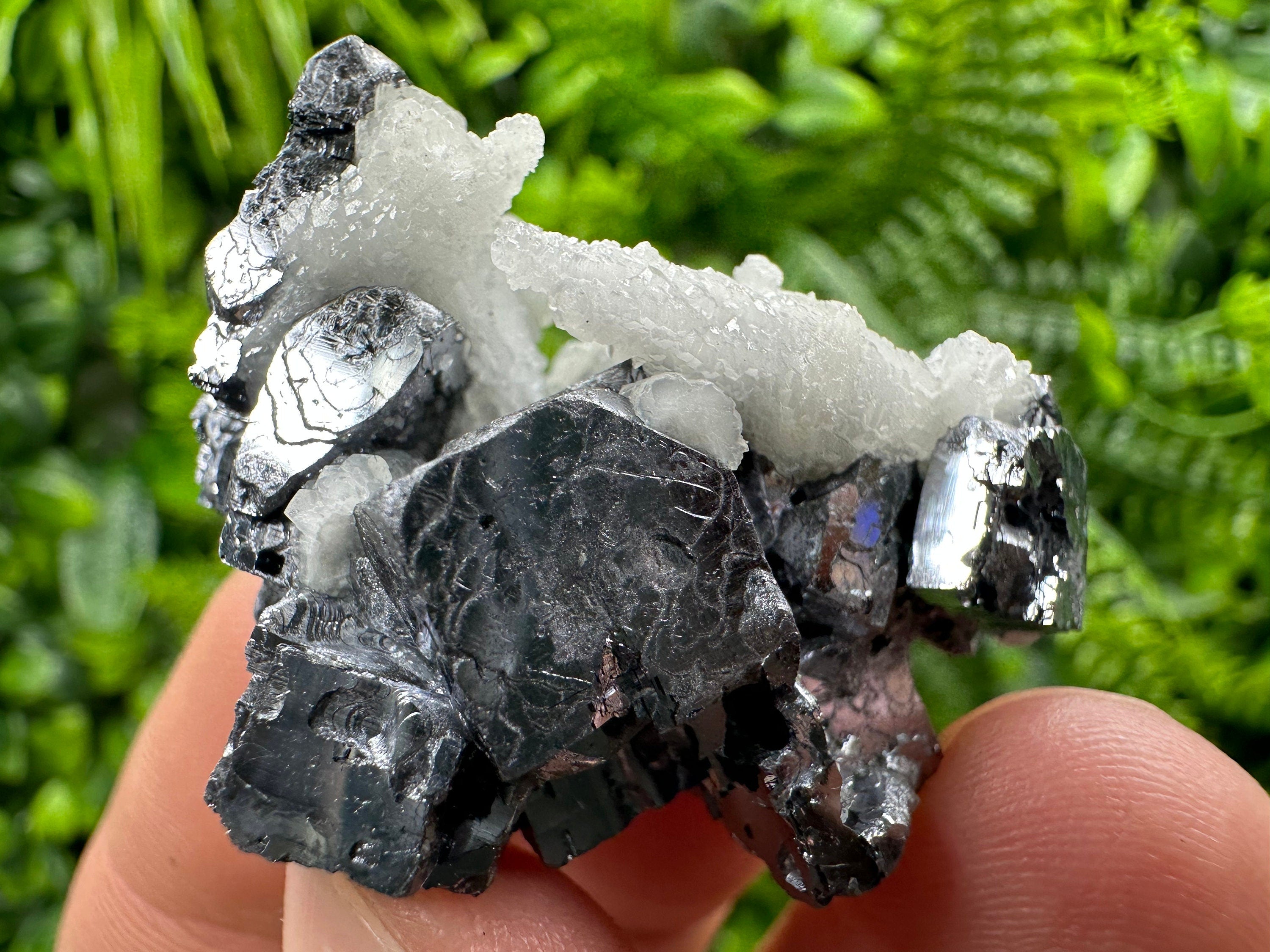 Rare Calcite on Galena: Borieva Mine, Bulgaria