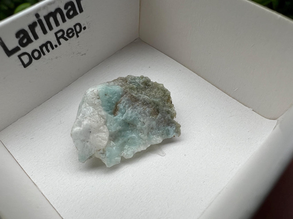 Rare Raw Larimar Specimen: Dom. Rep. Mineral Collection (25/20mm)