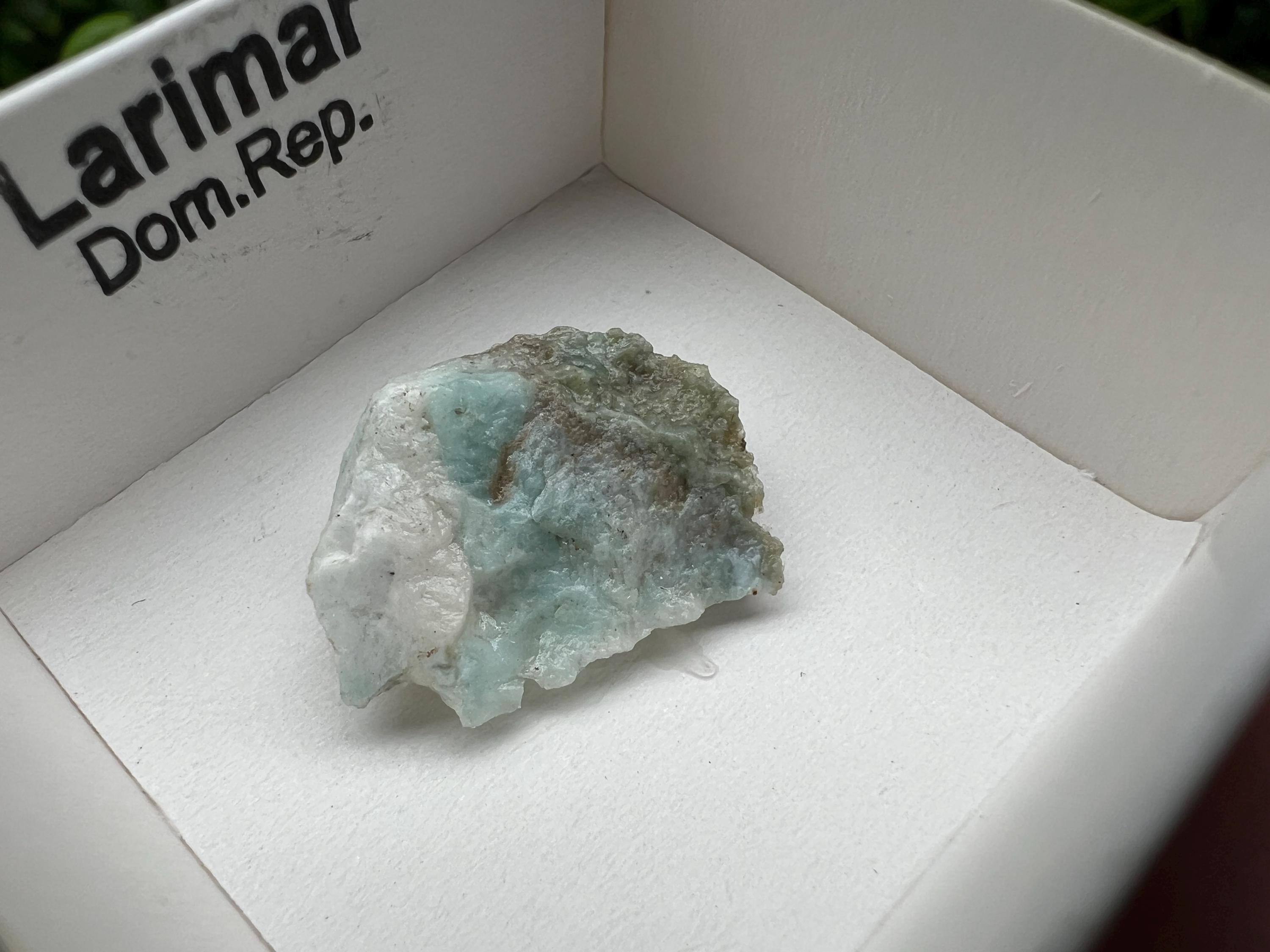 Rare Raw Larimar Specimen: Dom. Rep. Mineral Collection (25/20mm)