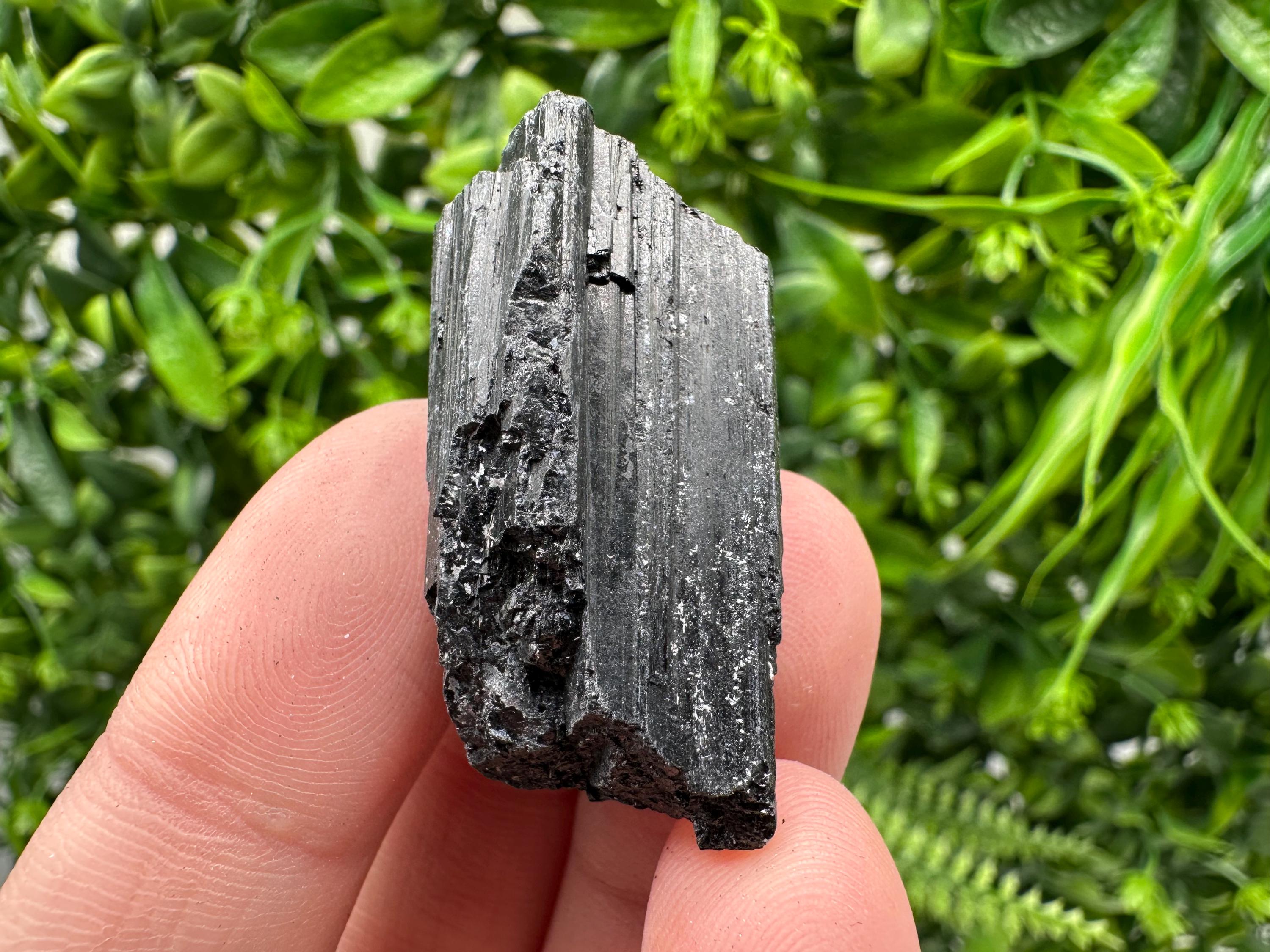 Natural Black Tourmaline Crystal – Raw Protective Stone, Healing Crystal, Grounding Mineral Gift