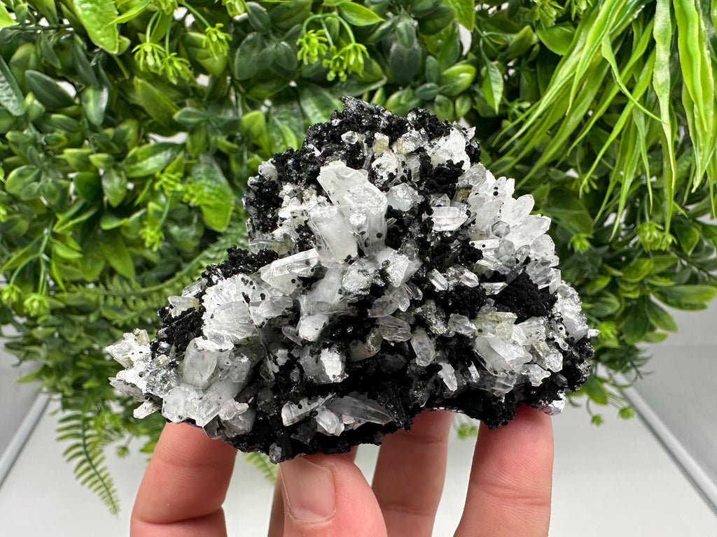 Chlorite Quartz with Hematite: Borieva Mine Crystal Decor (18/9/7 cm)