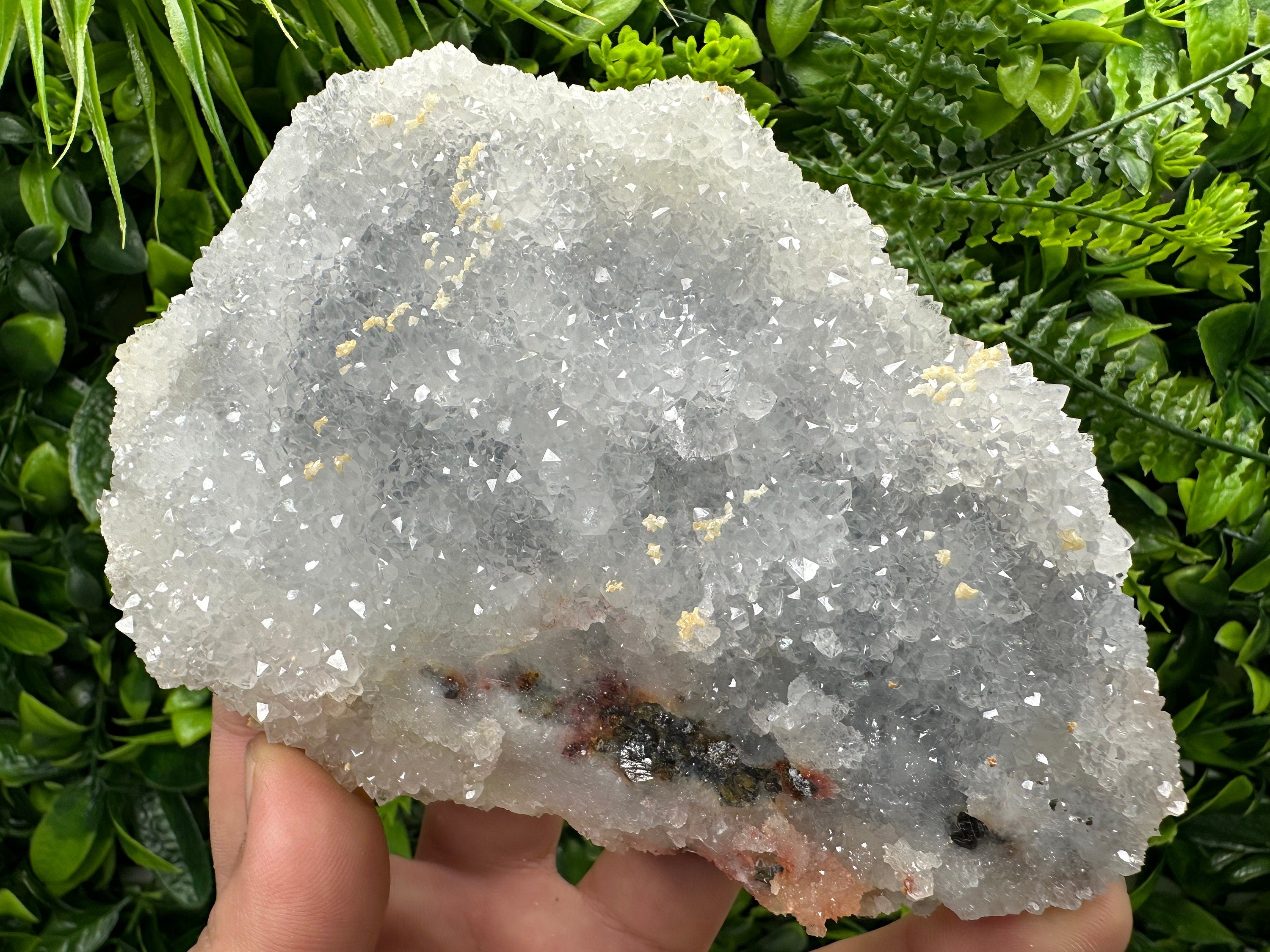 Chlorite Chalcedony Quartz Cluster, Madan Bulgaria Mineral Specimen