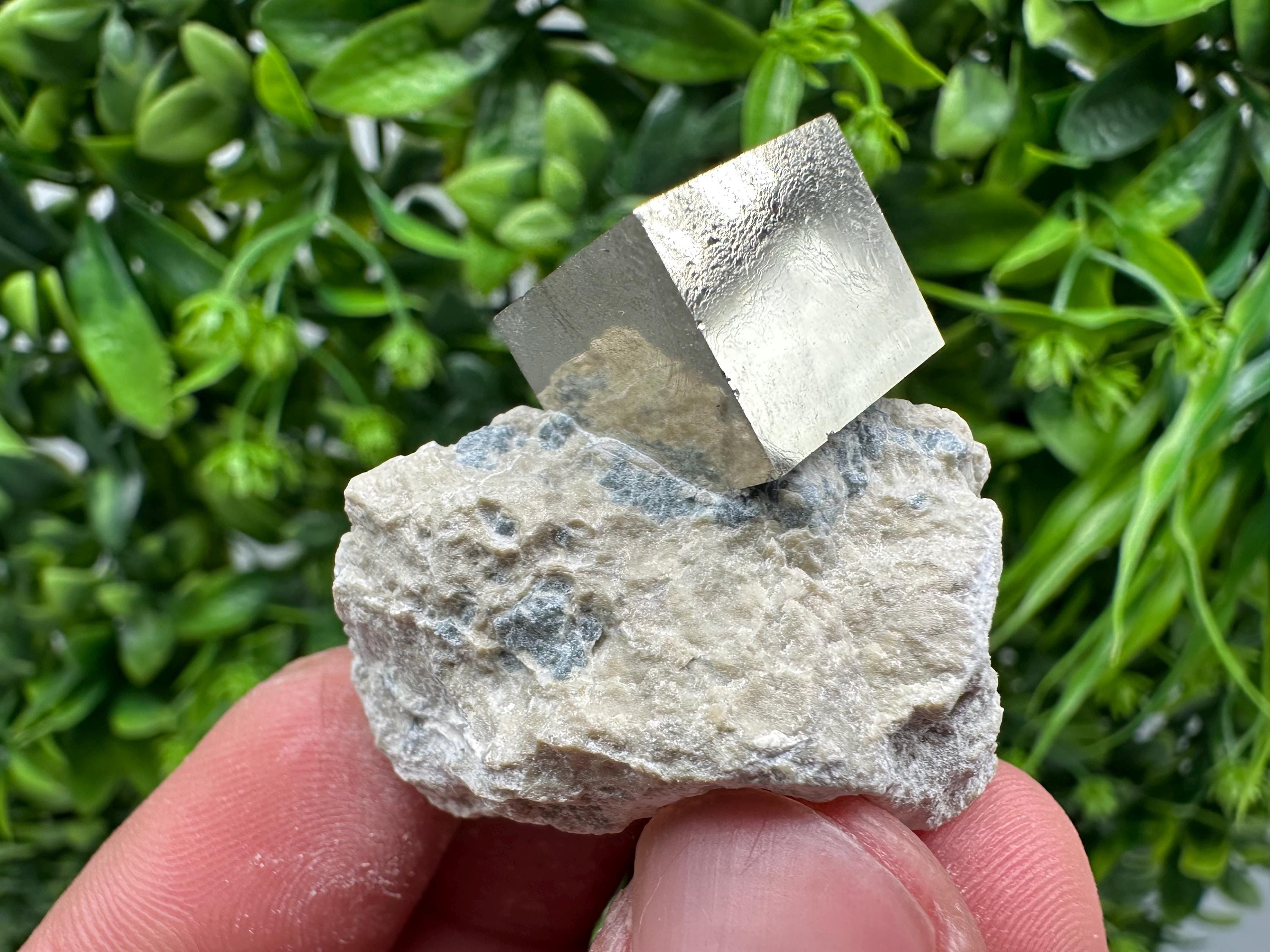 Large Pyrite Cube on Matrix, Navajun Spain, Home Decor Stone