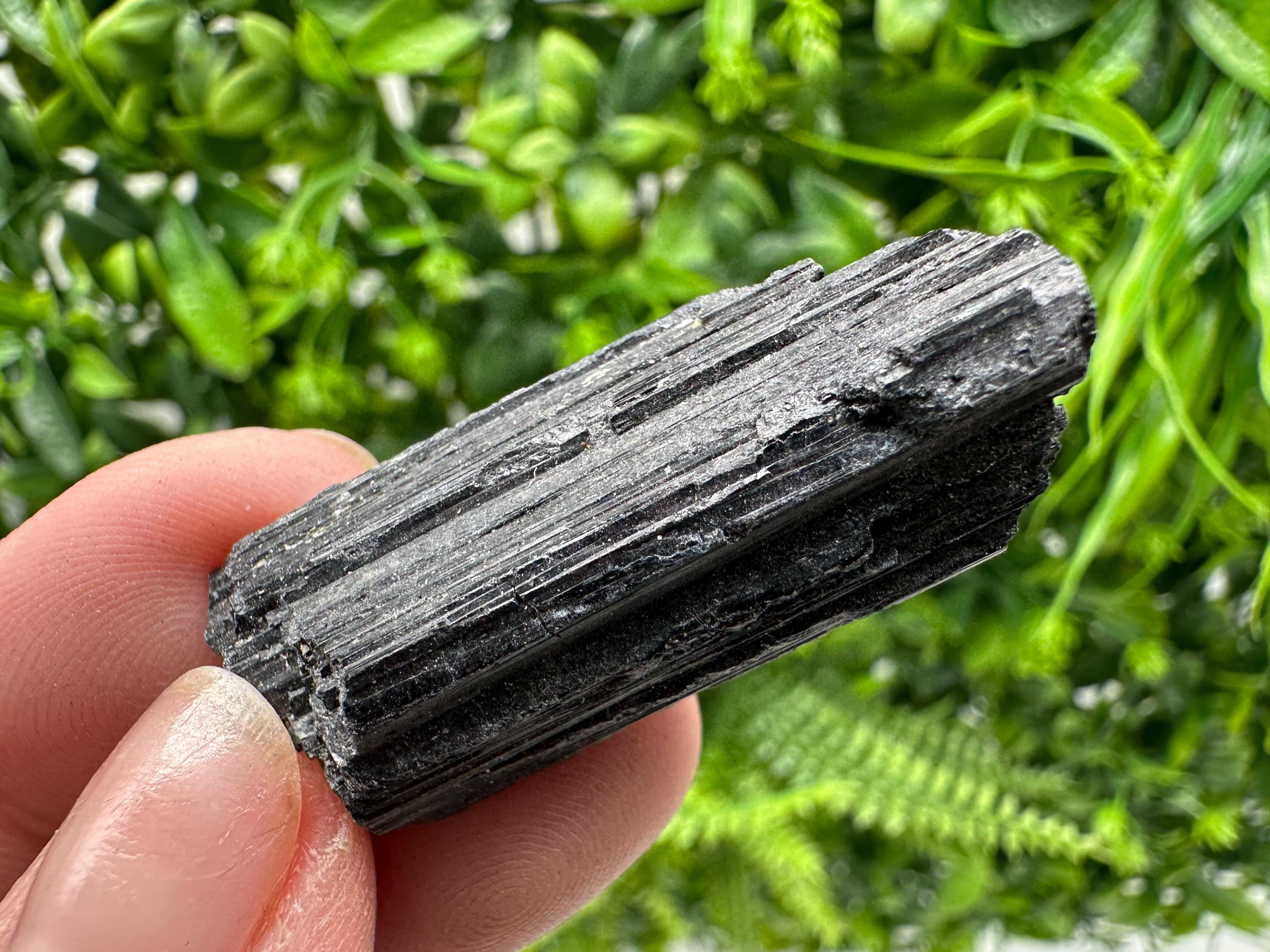 Natural Black Tourmaline Crystal – Raw Protective Stone, Healing Crystal, Grounding Mineral Gift