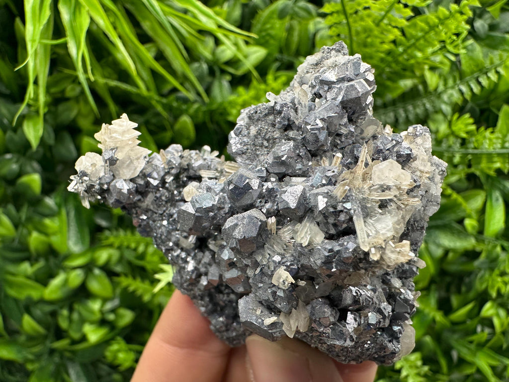 Galena Spinel with Quartz, Calcite, Borieva Mine Mineral Specimen