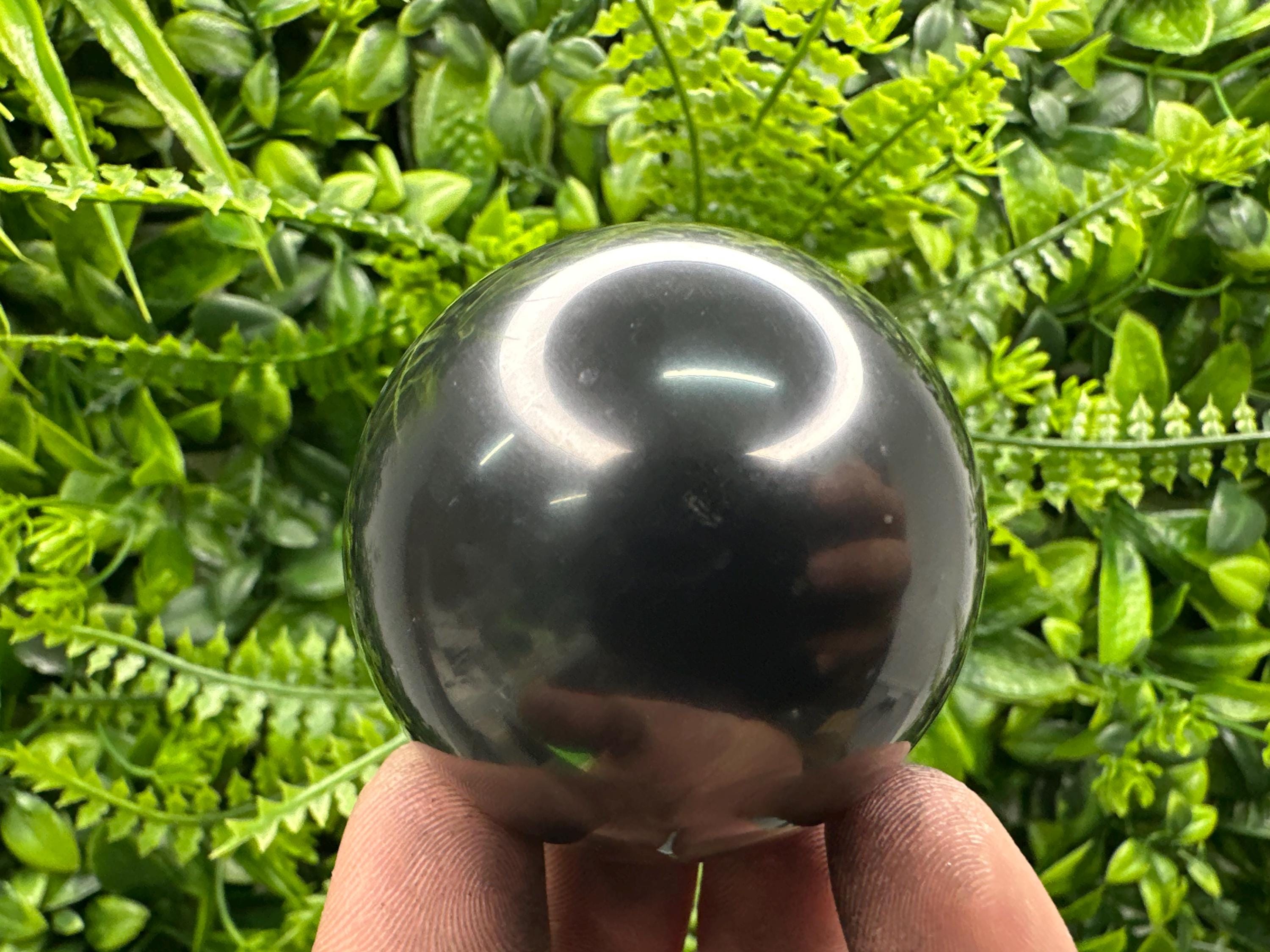 Shungite Sphere 5cm: Polished EMF Protection Crystal