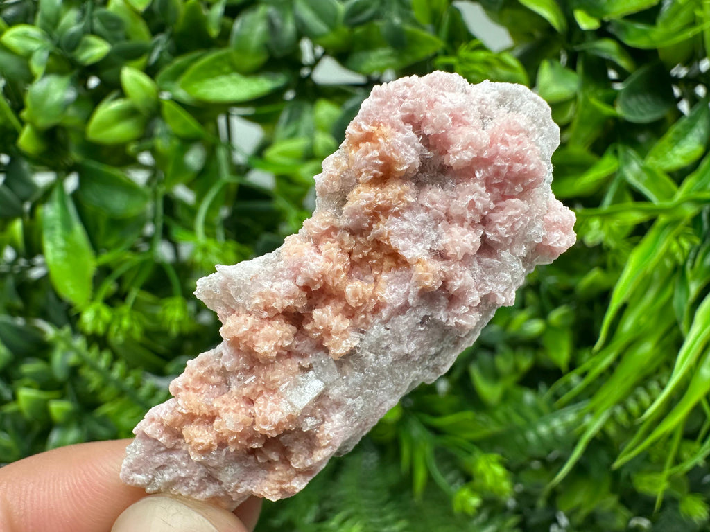 Rhodochrosite on Quartz Specimen, Starnica Mine, Bulgaria