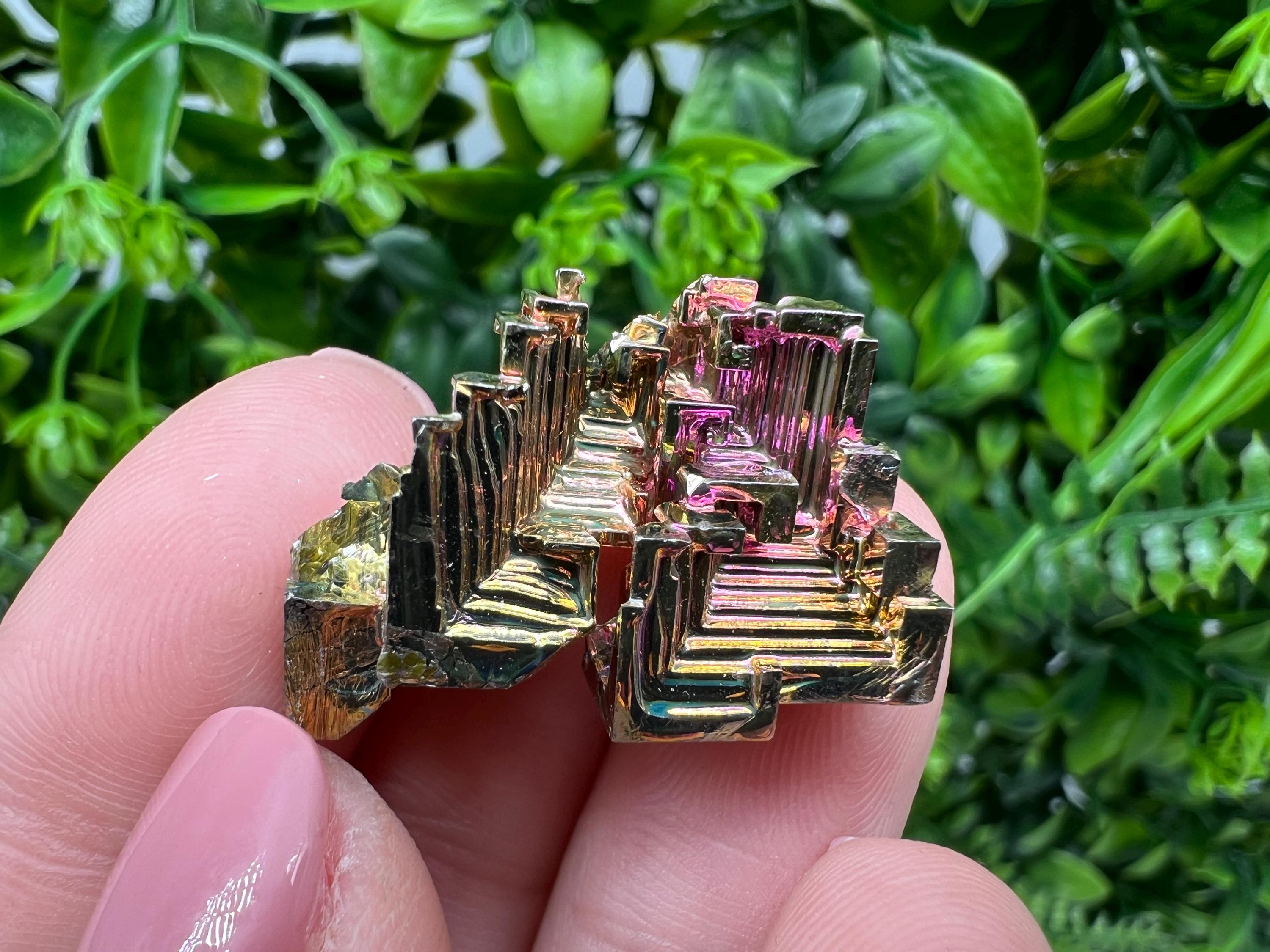Rainbow Bismuth Crystal: Rare Gemstone Specimen, 13 grams