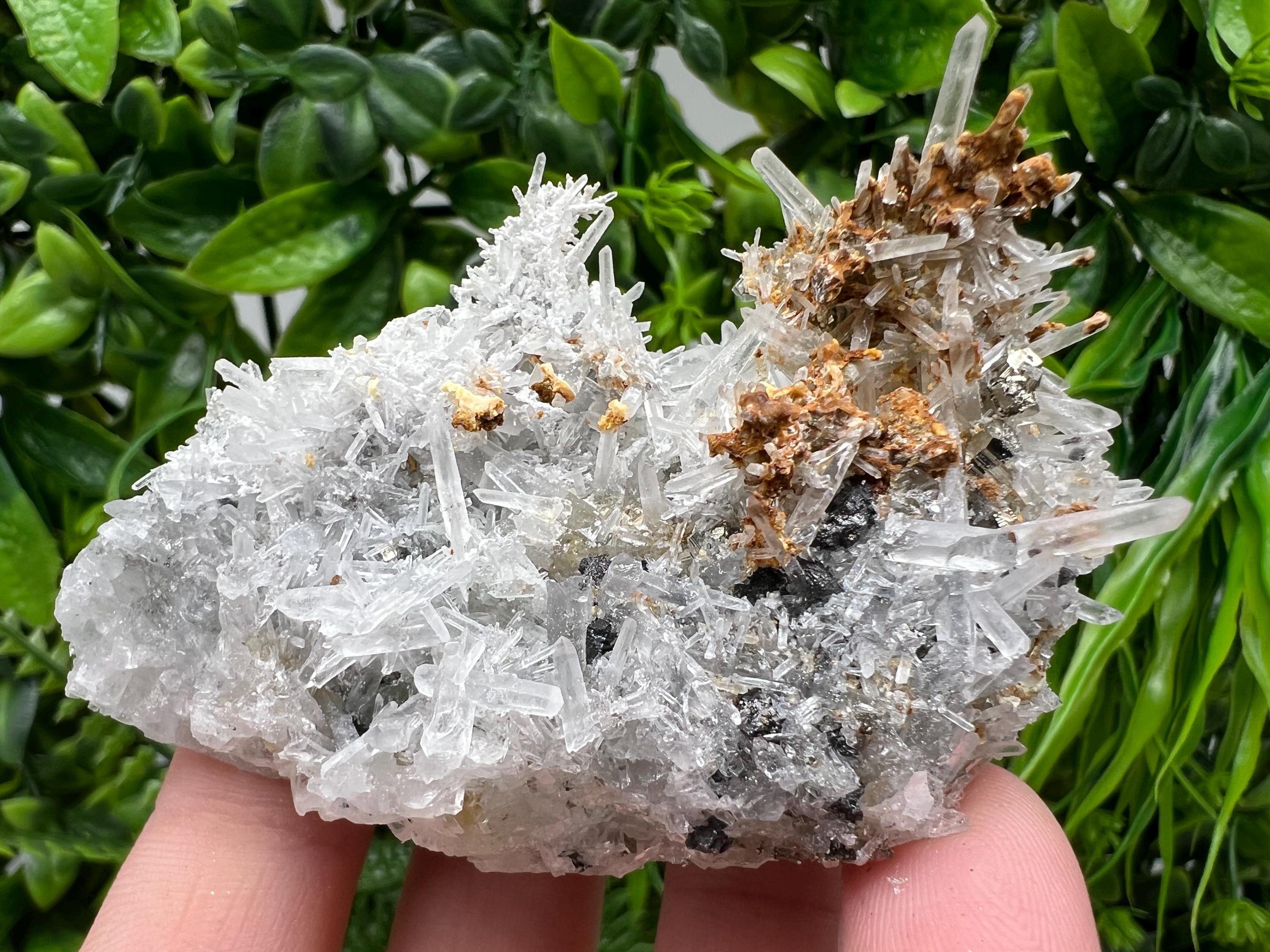 Green Quartz Specimen: Chlorite and Sphalerite Inclusions, Madan Bulgaria