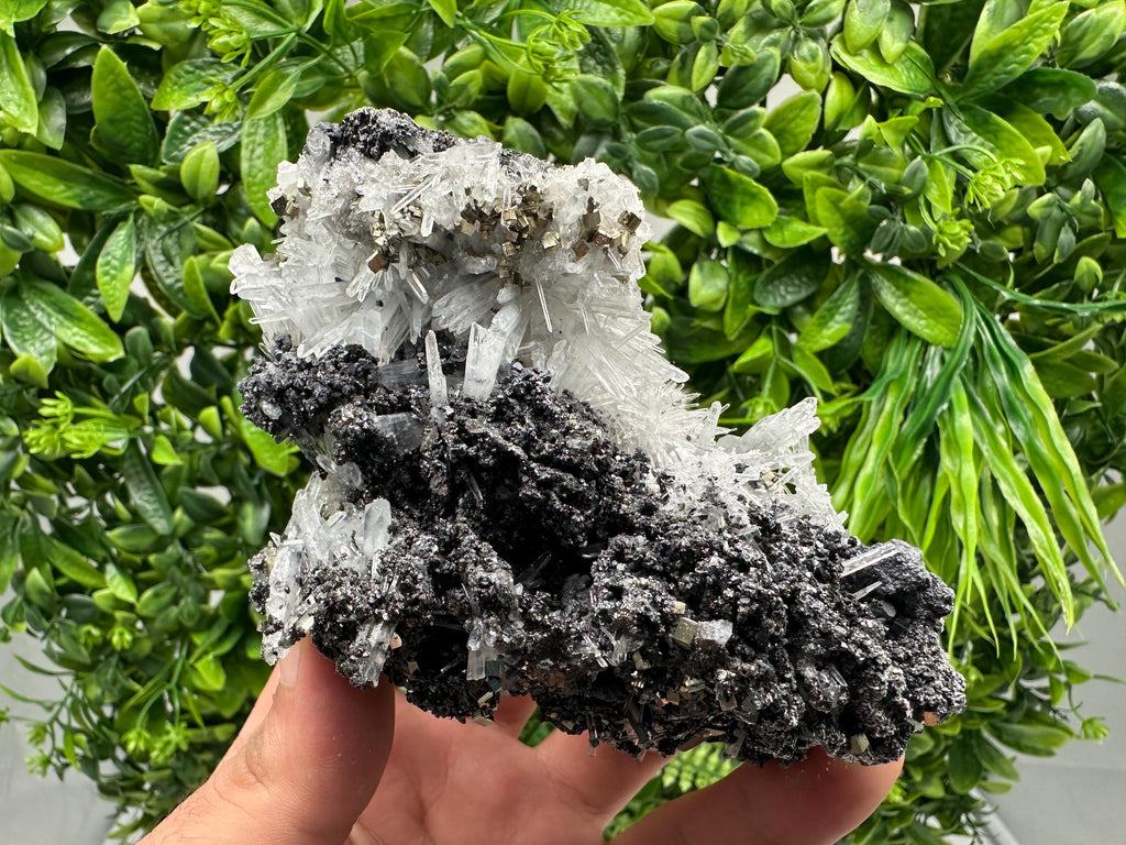 Wonderful Rainbow Pyrite whit Sphalerite and Quartz,from Borieva mine,Bulgaria,natural,collection mineral,home decor stone,rare crystal,gift