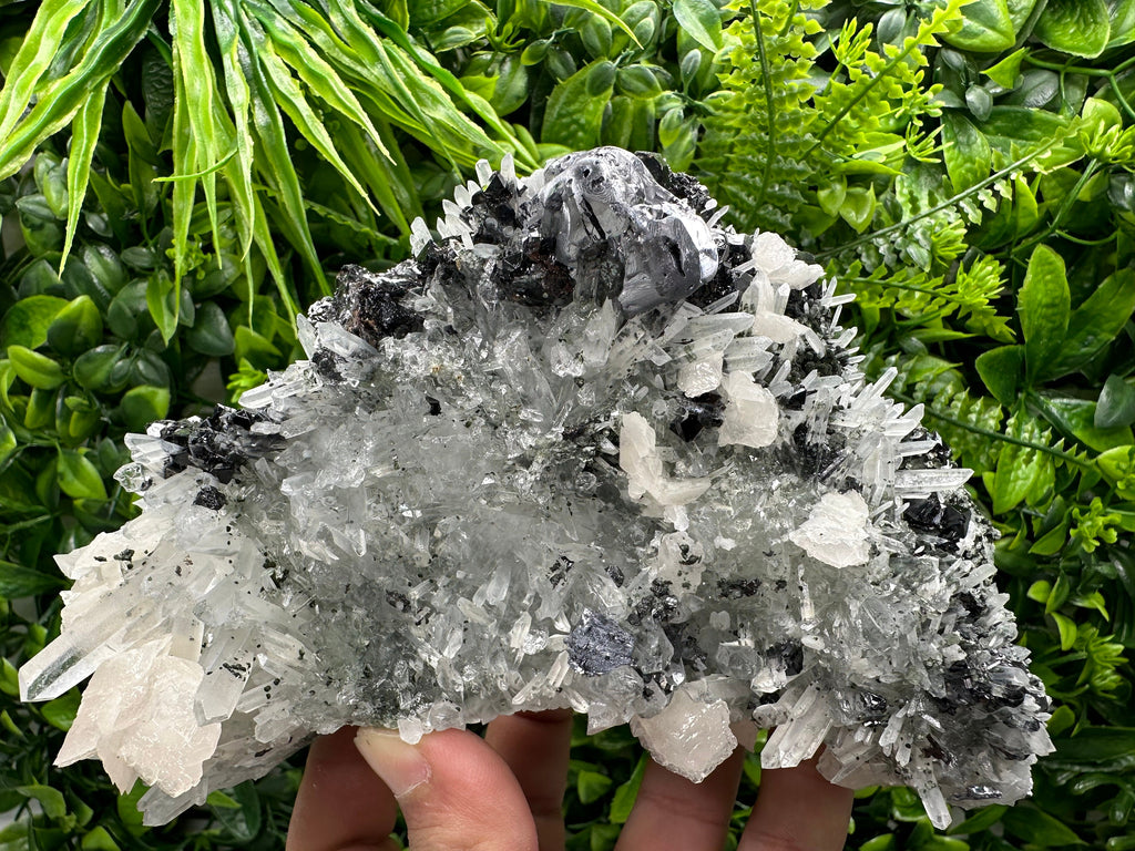 Galena Sphalerite Calcite on Quartz, Borieva Mine Bulgaria
