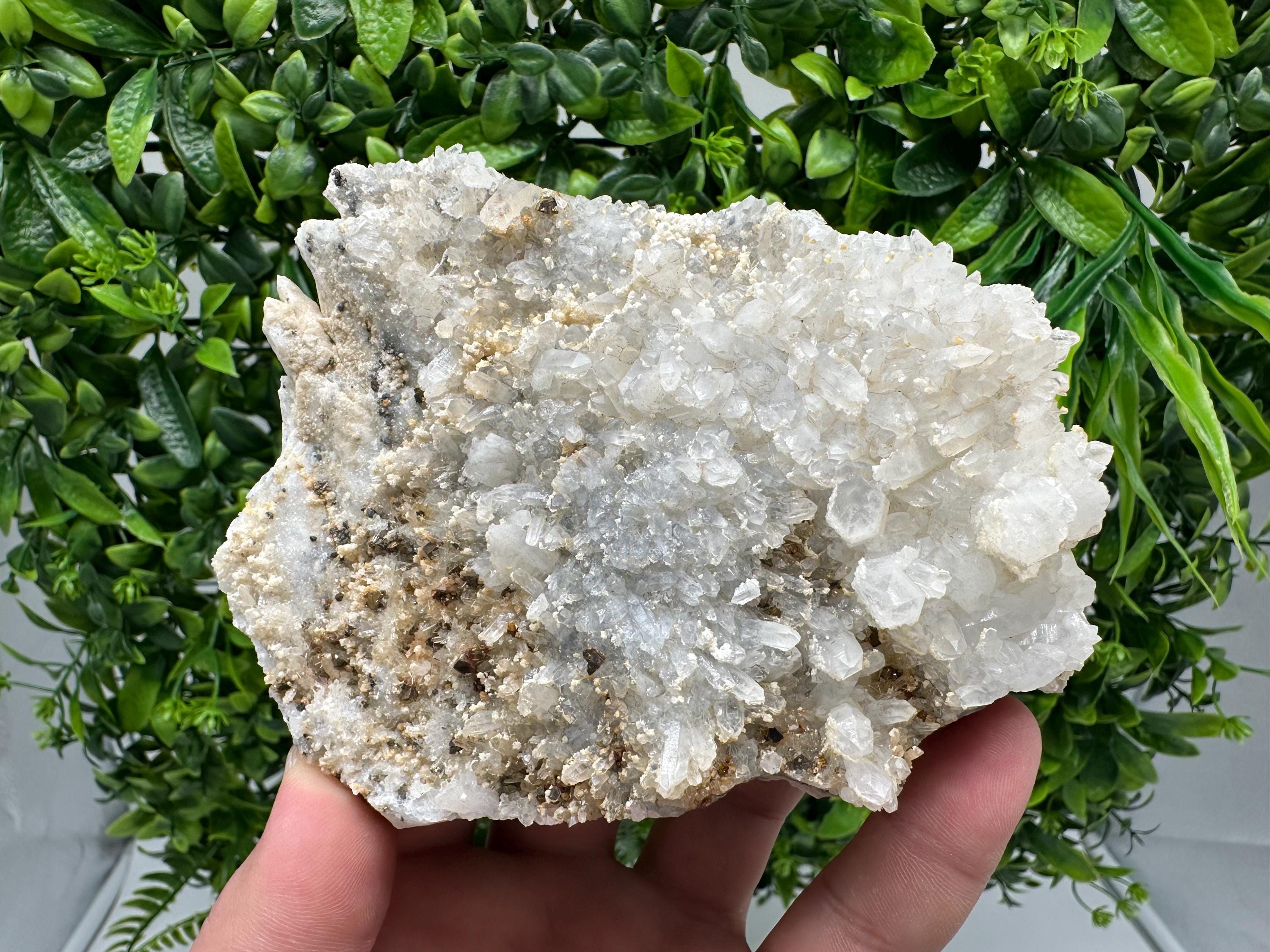 Quartz Calcite Chalcopyrite Specimen: Krushev Dol Mine, Bulgaria